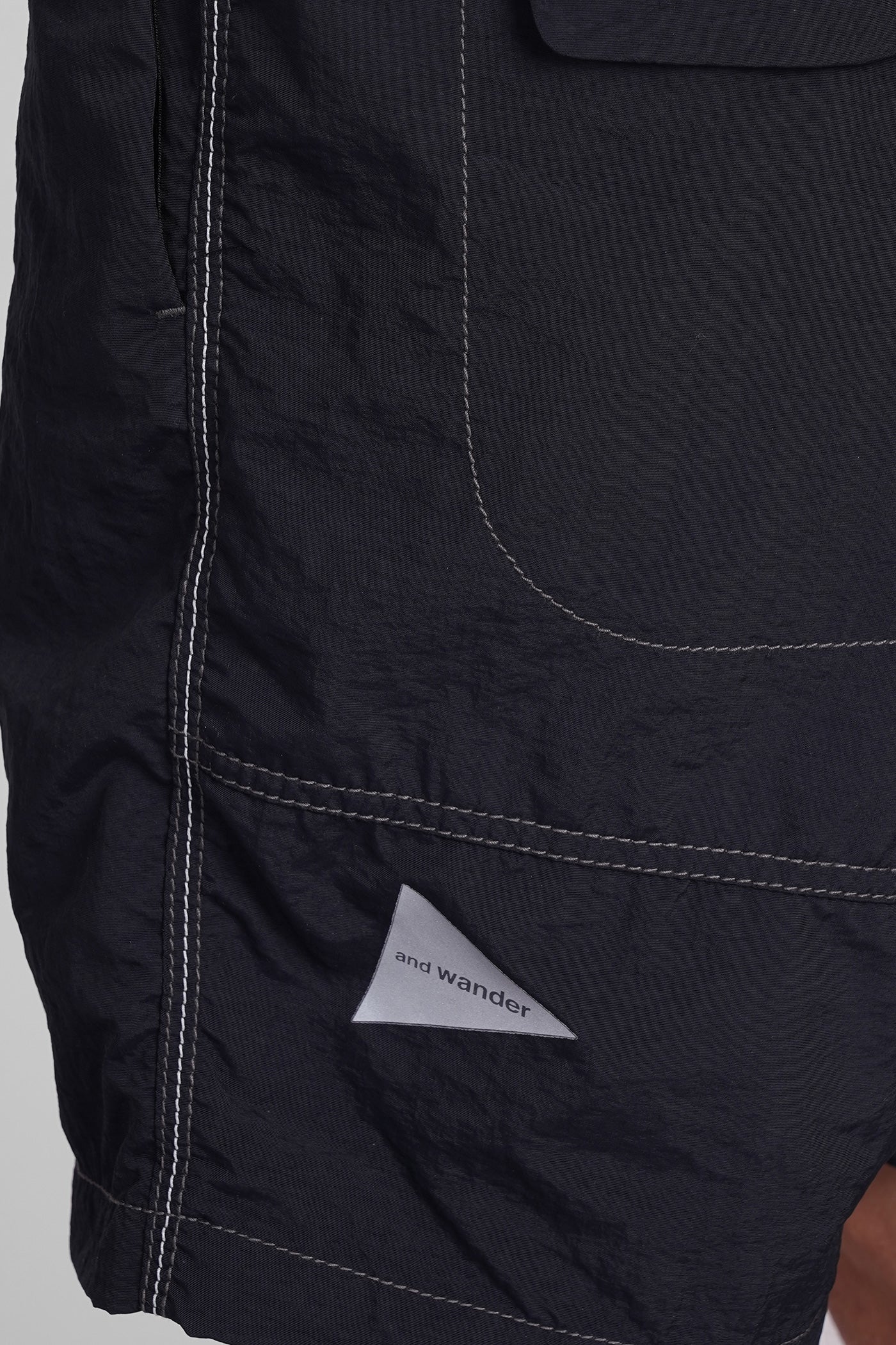 Shorts in black nylon - Image 5