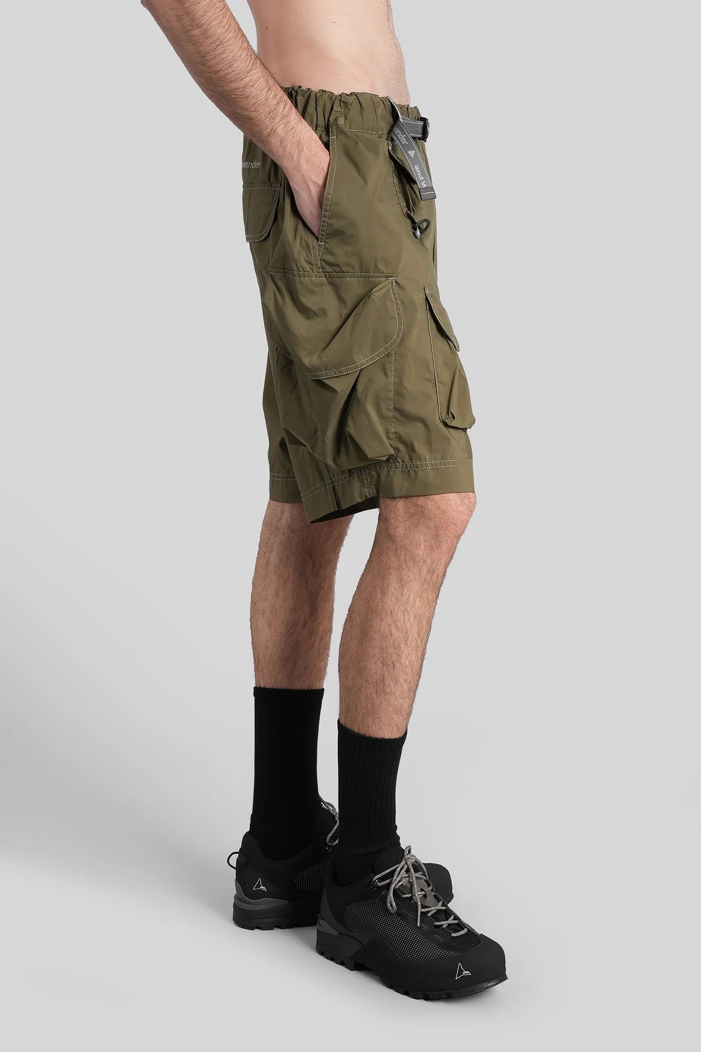 Shorts in green cotton - Image 4