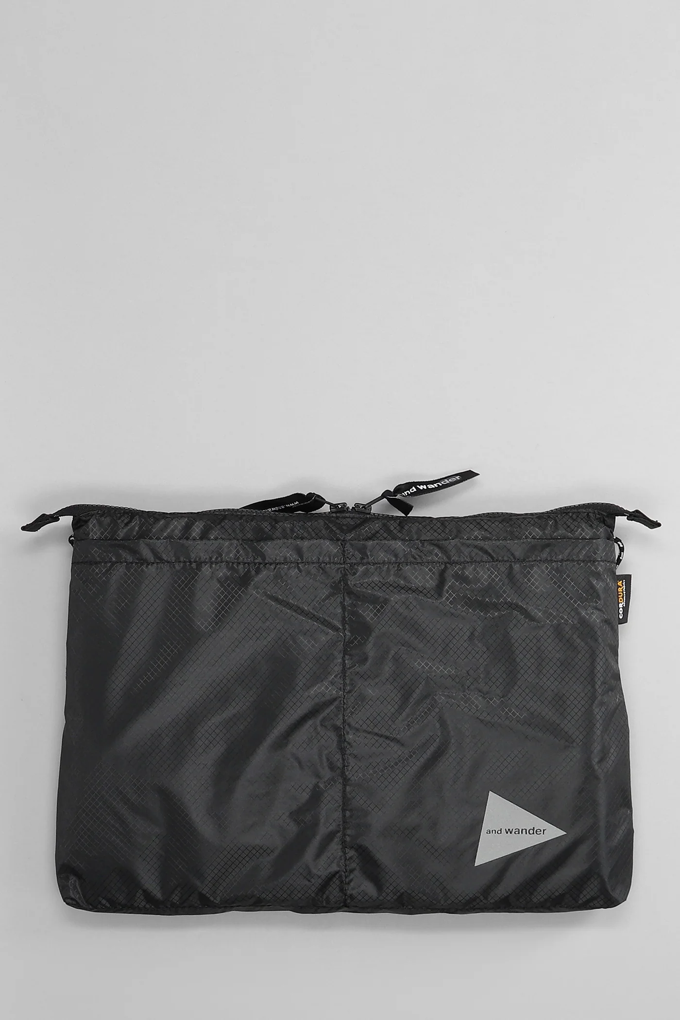 Shoulder bag in black nylon
