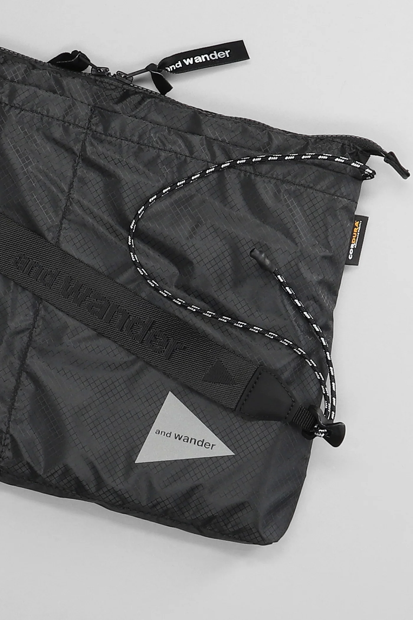 Shoulder bag in black nylon - Image 3