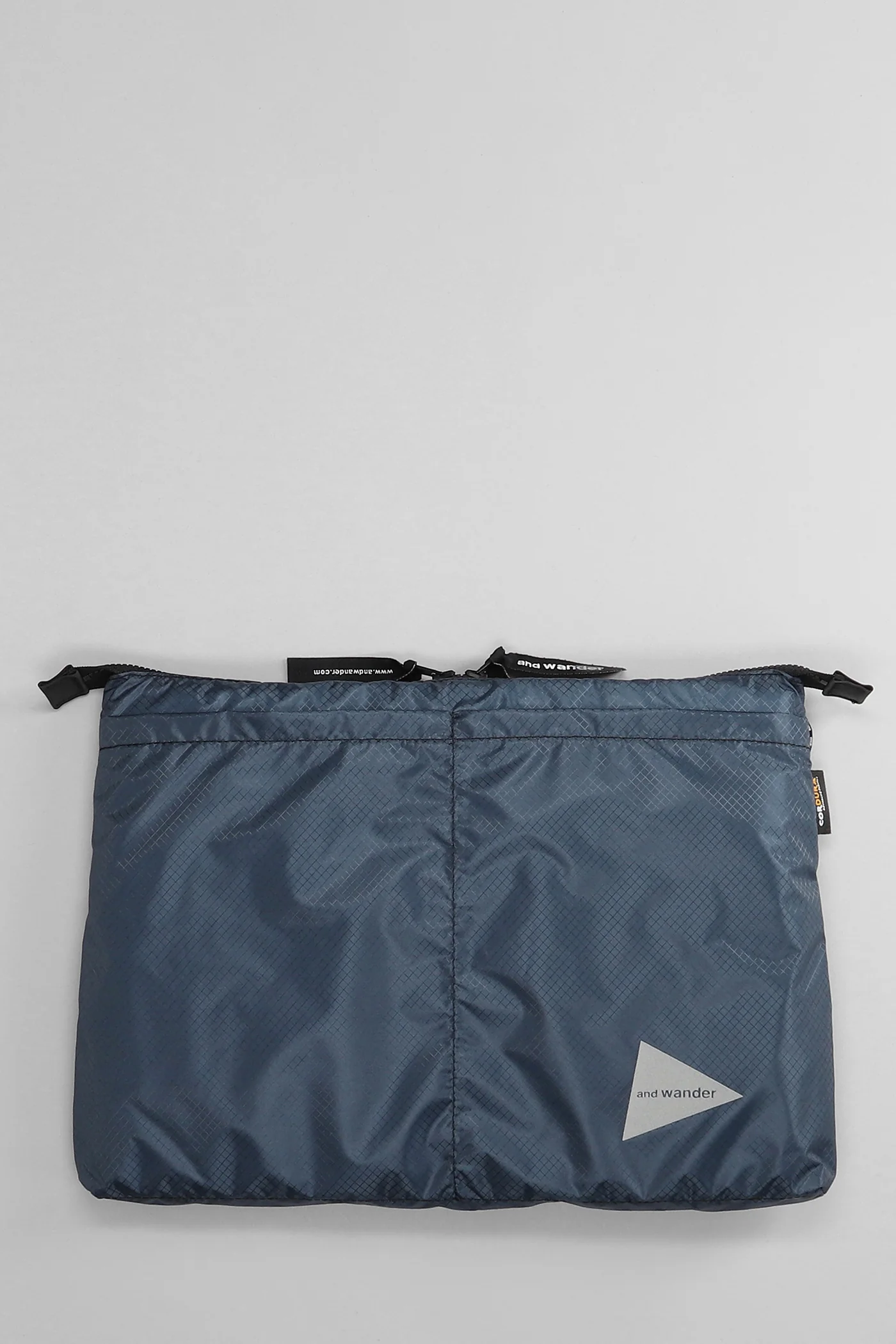 Shoulder bag in blue nylon