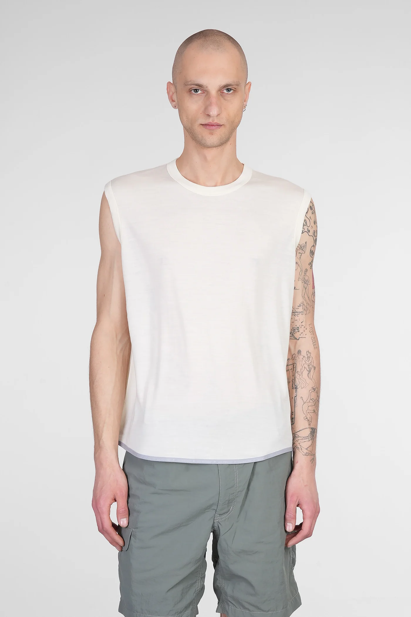 tank Top in beige wool