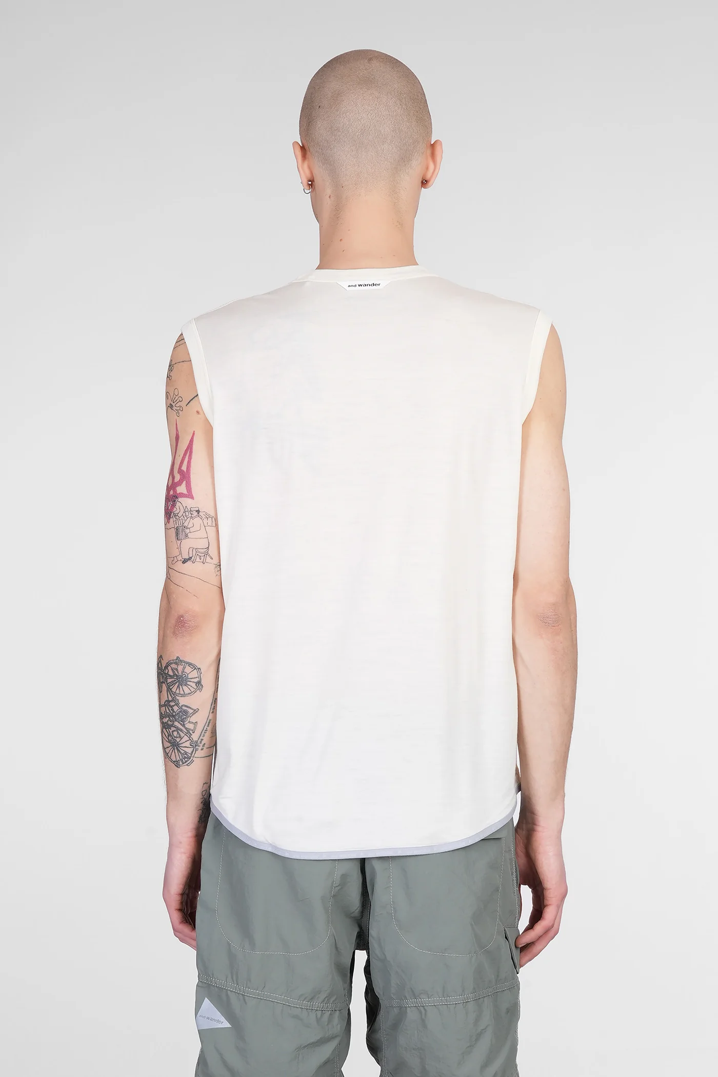 tank Top in beige wool - Image 3