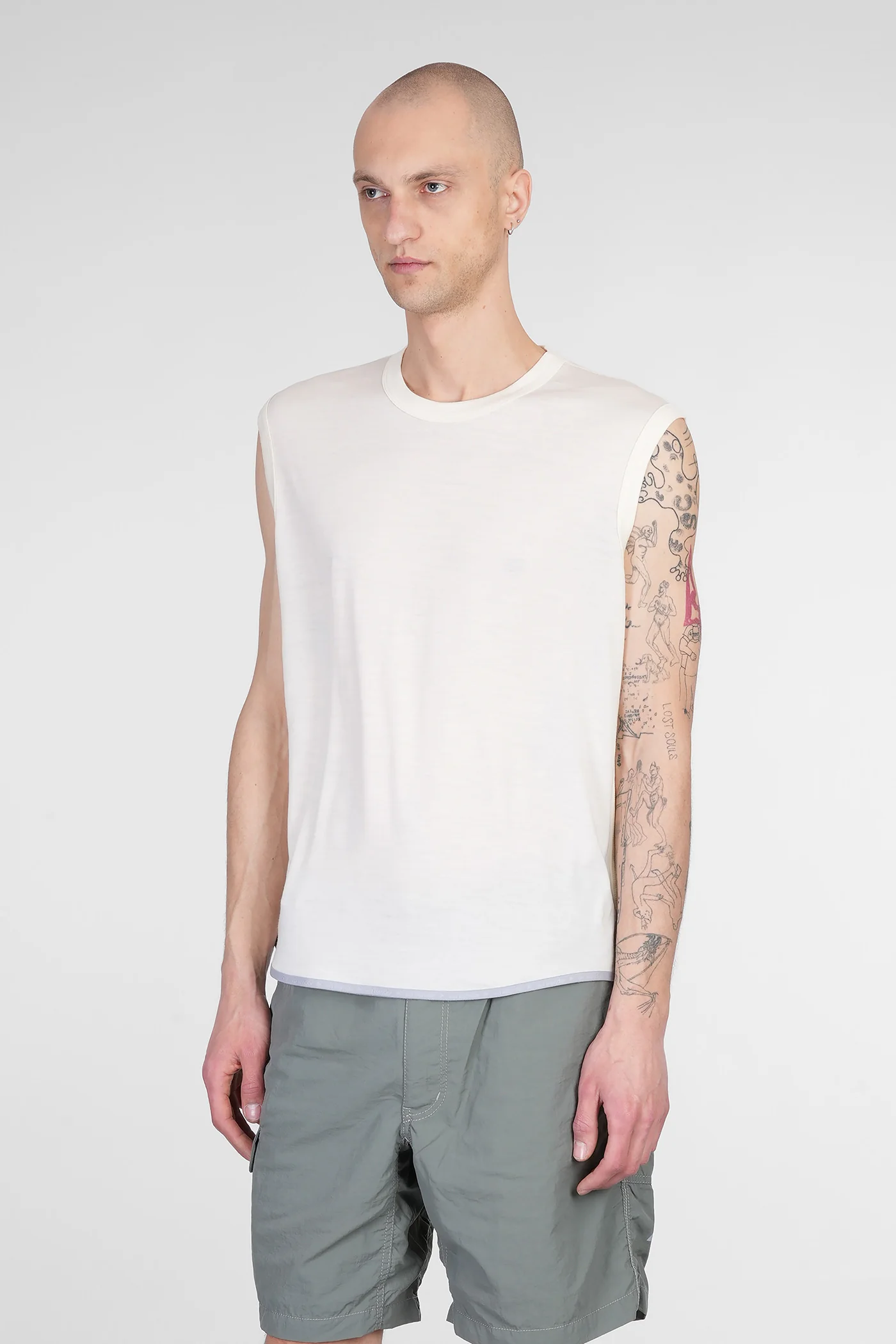 tank Top in beige wool - Image 4