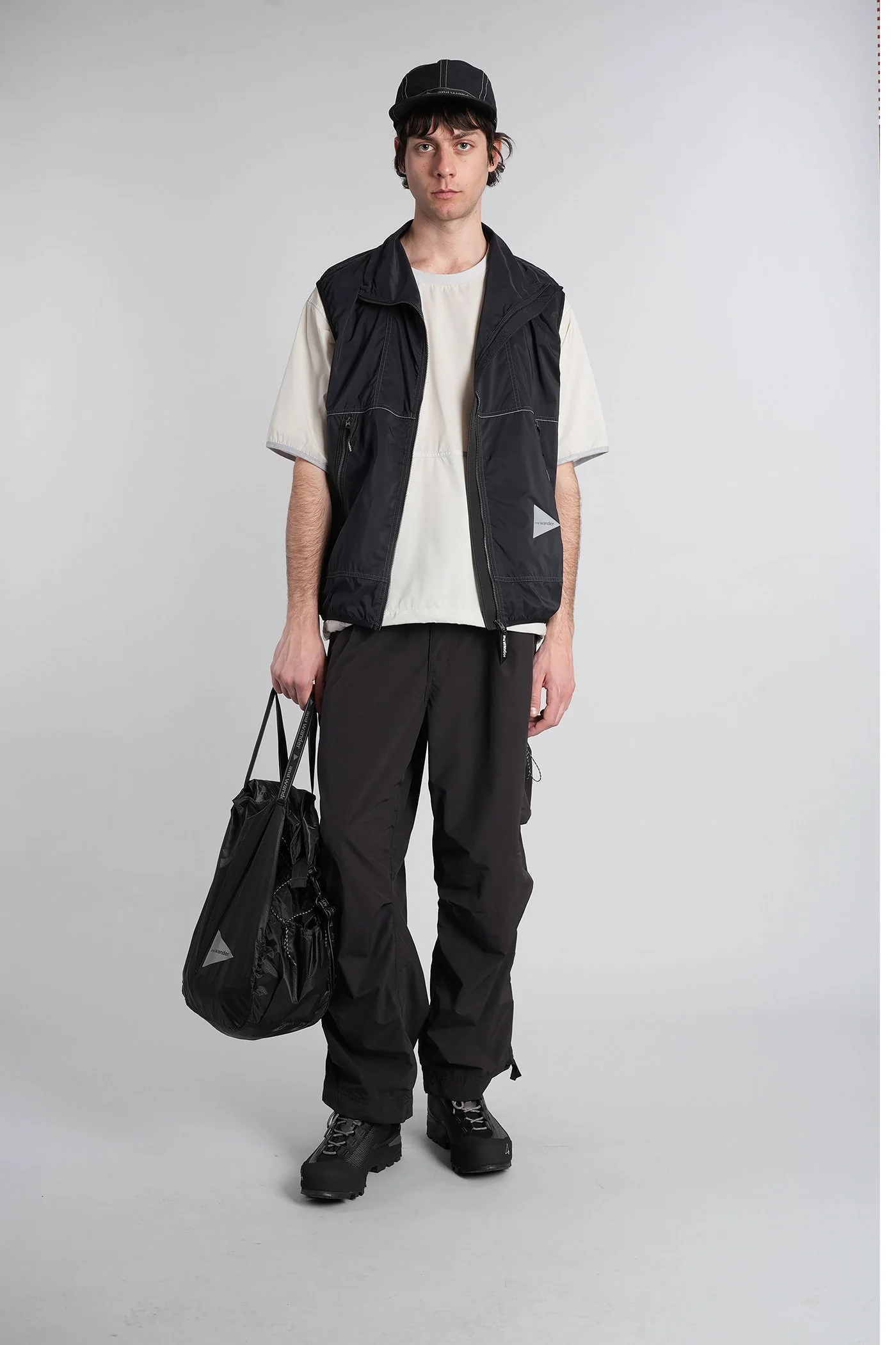 Vest in black nylon - Image 2