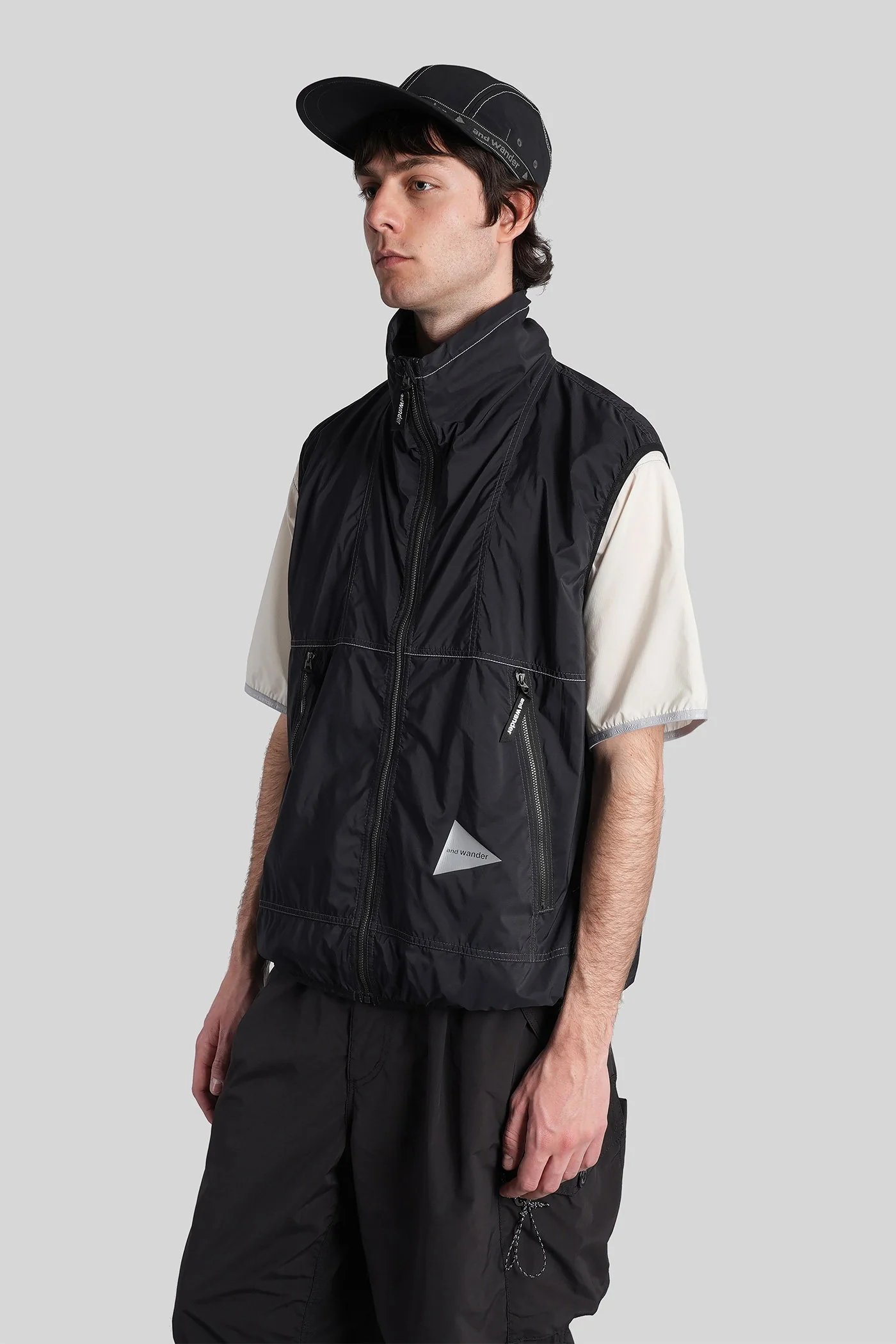 Vest in black nylon - Image 4
