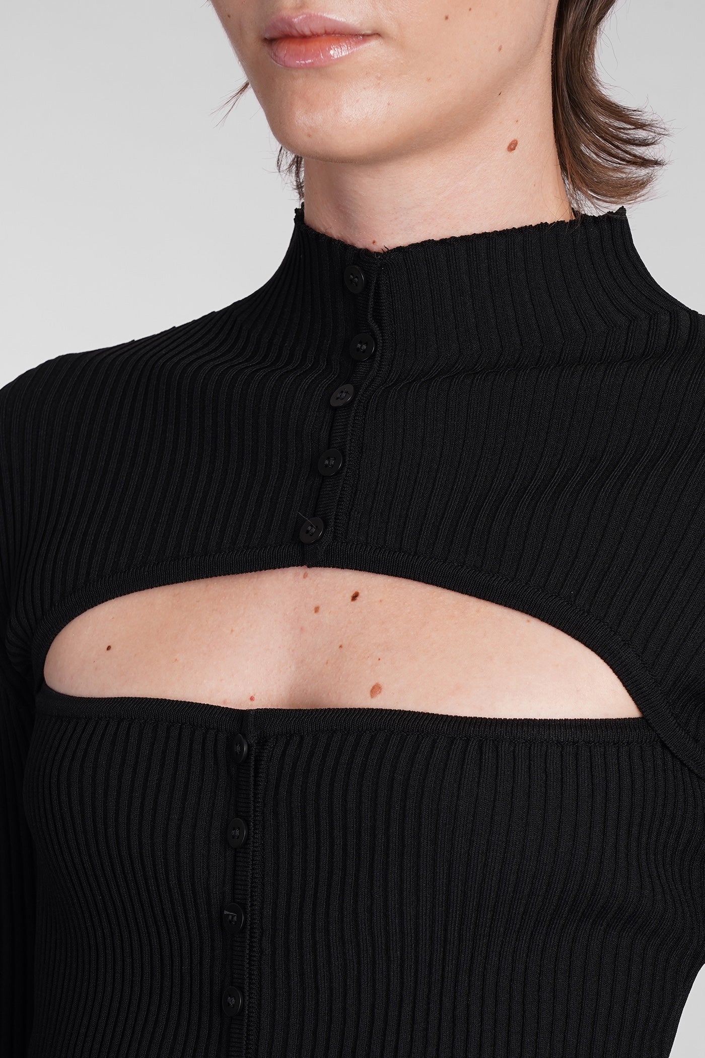 Cardigan in black wool - Image 5