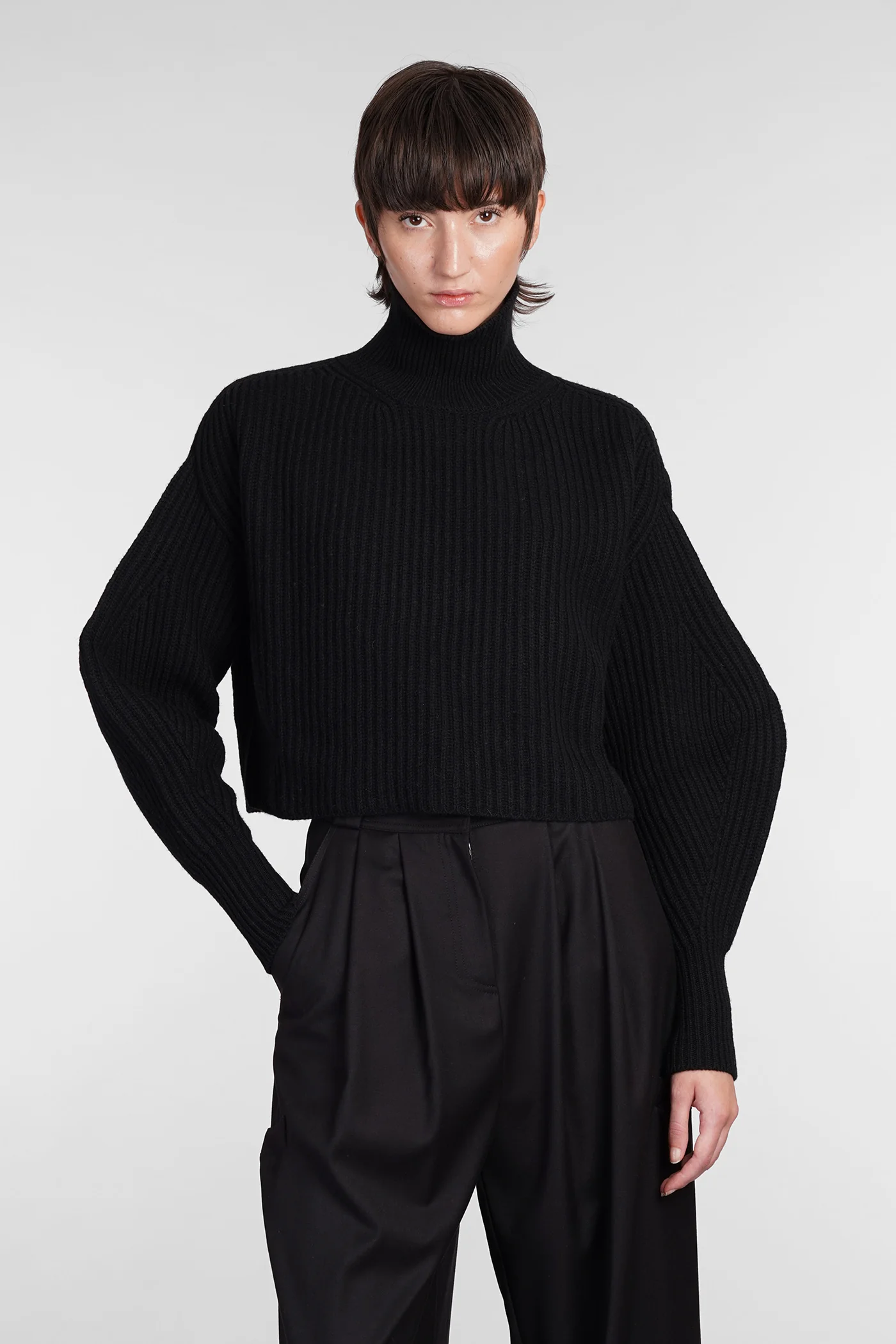 Knitwear in black wool