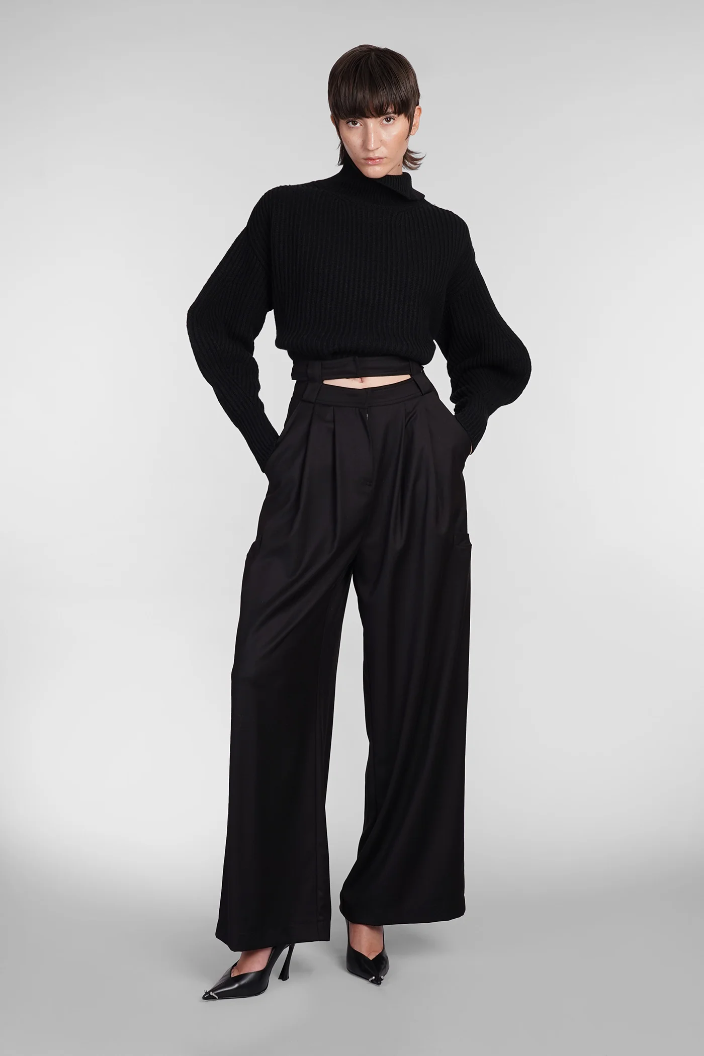 Knitwear in black wool - Image 2