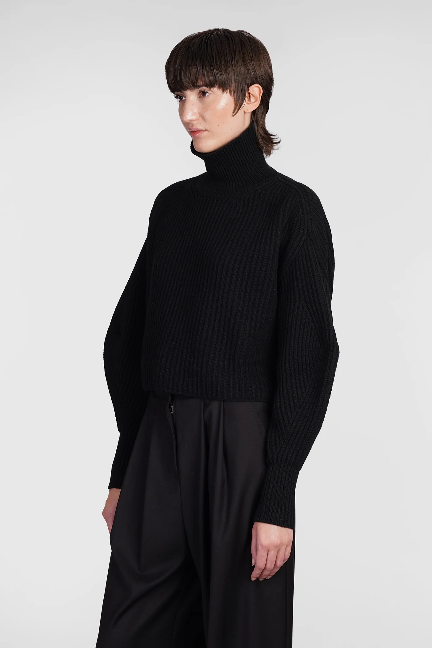 Knitwear in black wool - Image 4
