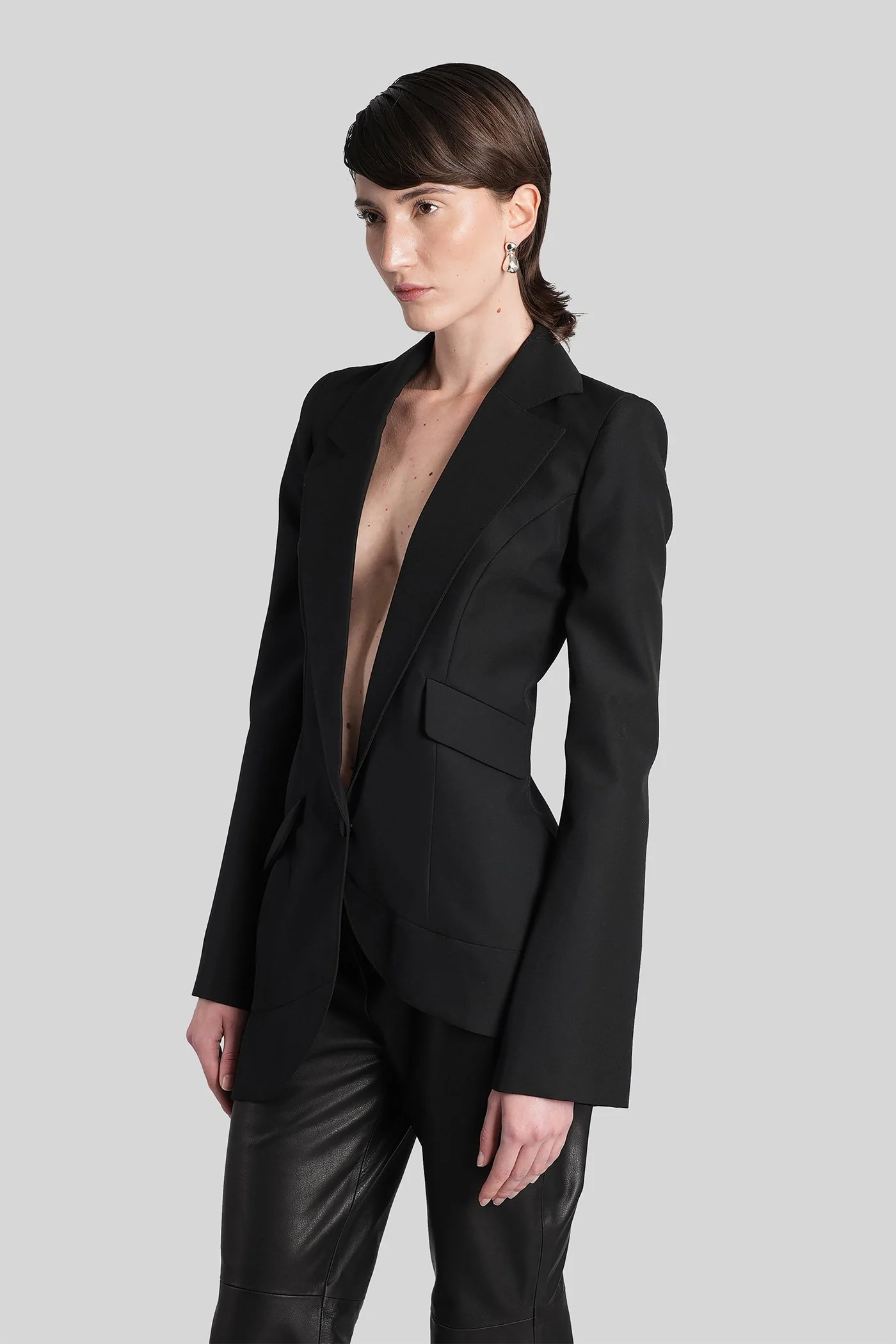 Alice Blazer in black wool - Image 4