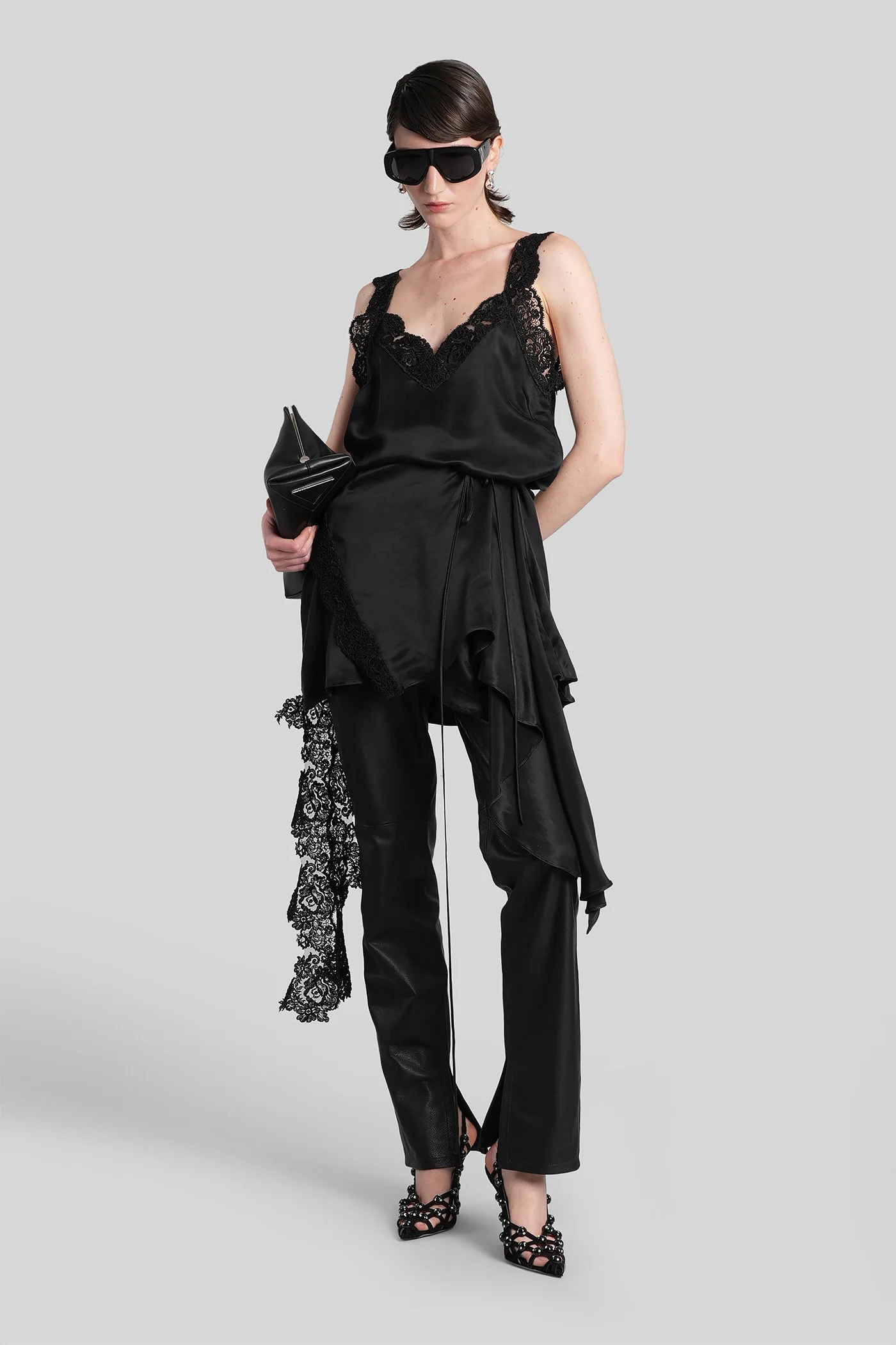 Menta Mini dress in black polyamide polyester - Image 2
