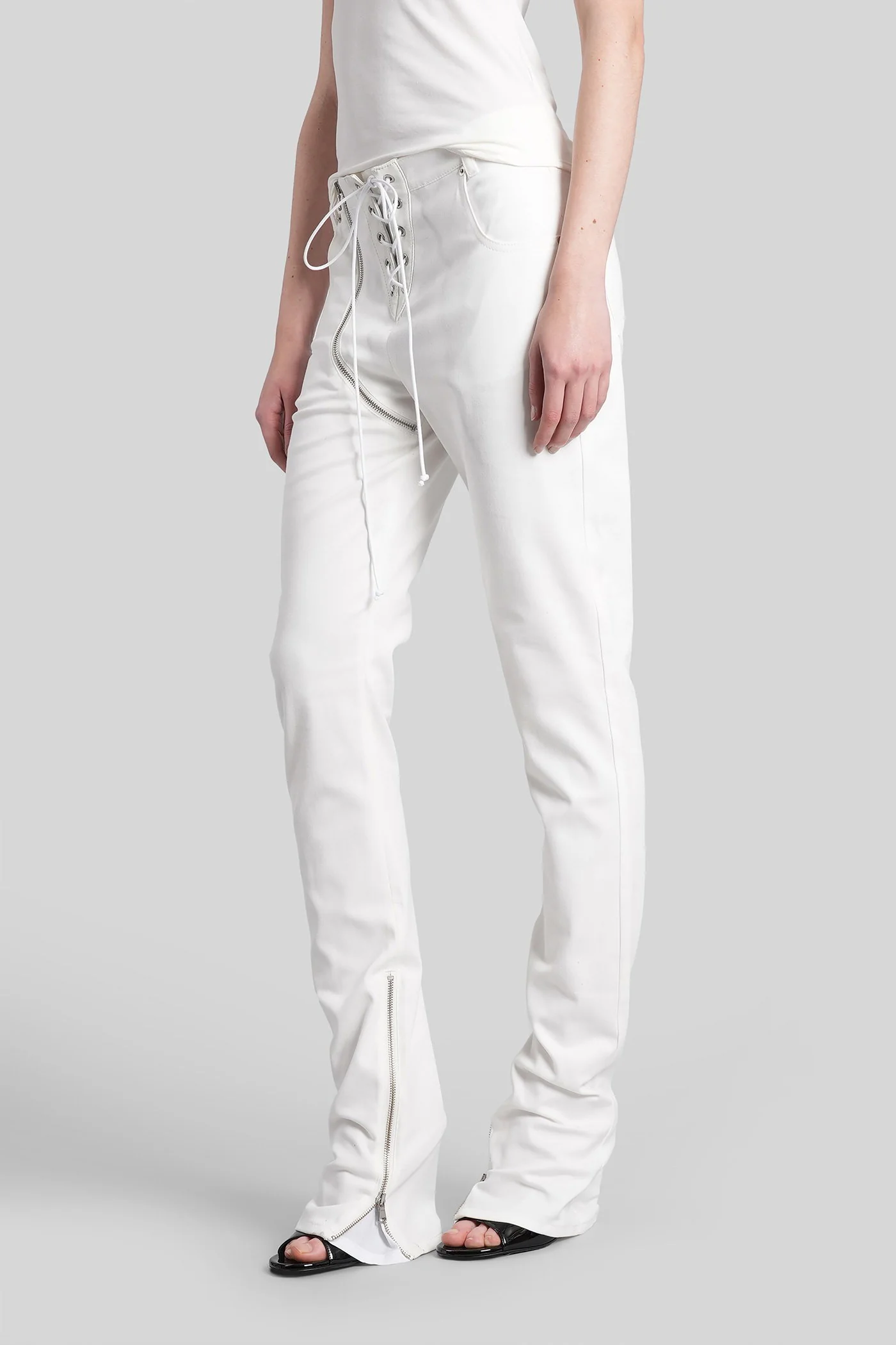 Nove Pants in white cotton - Image 4