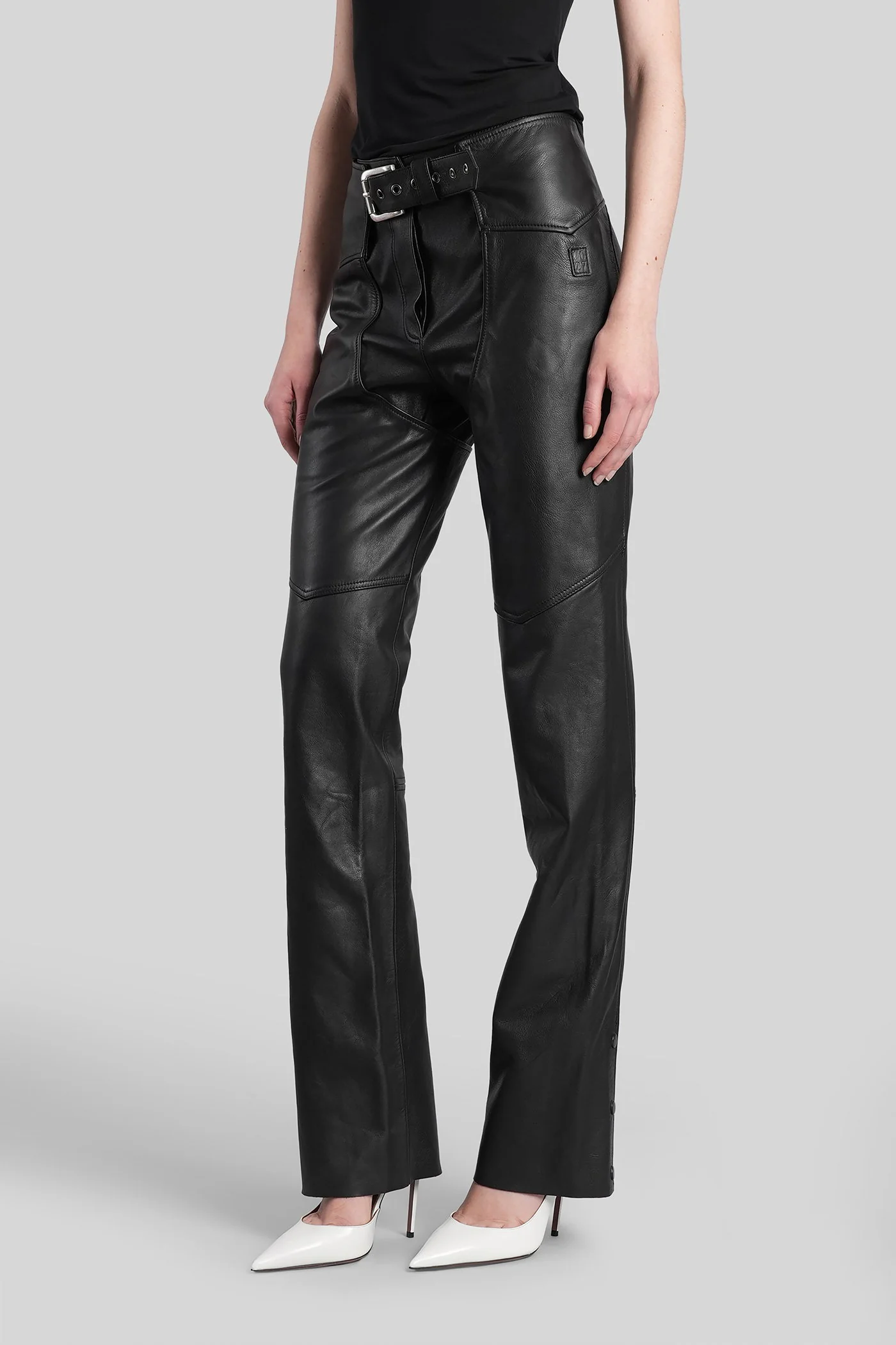 Otto Pants in black leather - Image 4