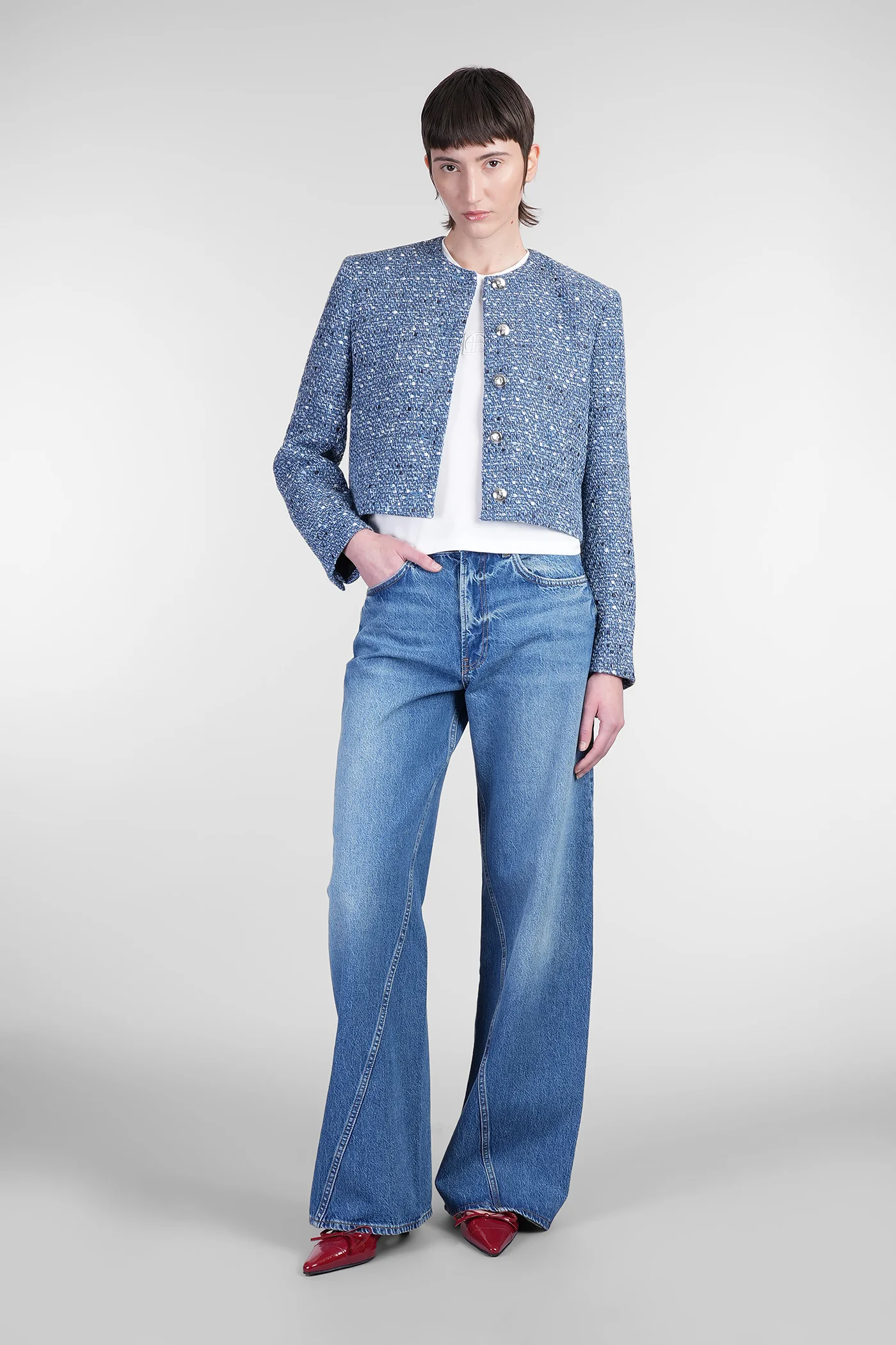 Amber Casual jacket in blue cotton - Image 2