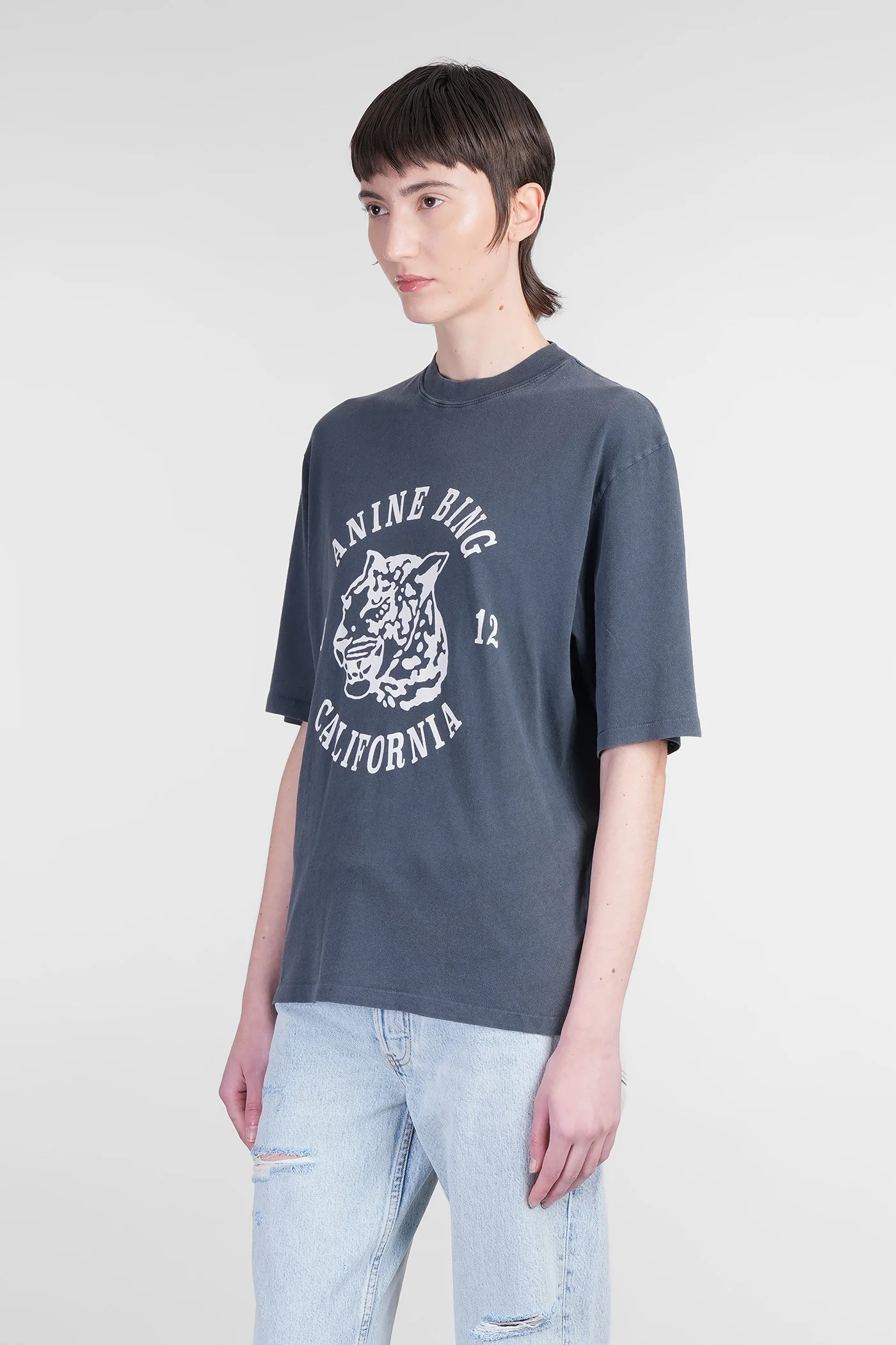 Avi T-Shirt in black cotton - Image 4