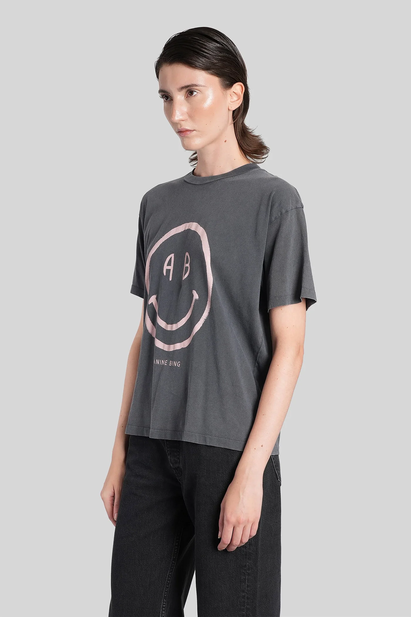 Cade T-Shirt in grey cotton - Image 4