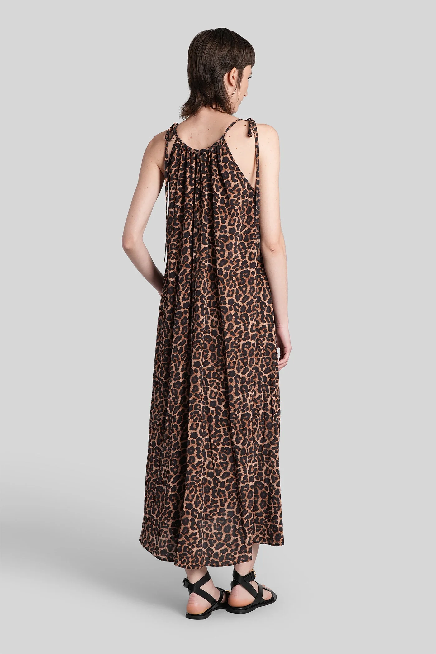 Flora Long dress in Animalier viscose - Image 3