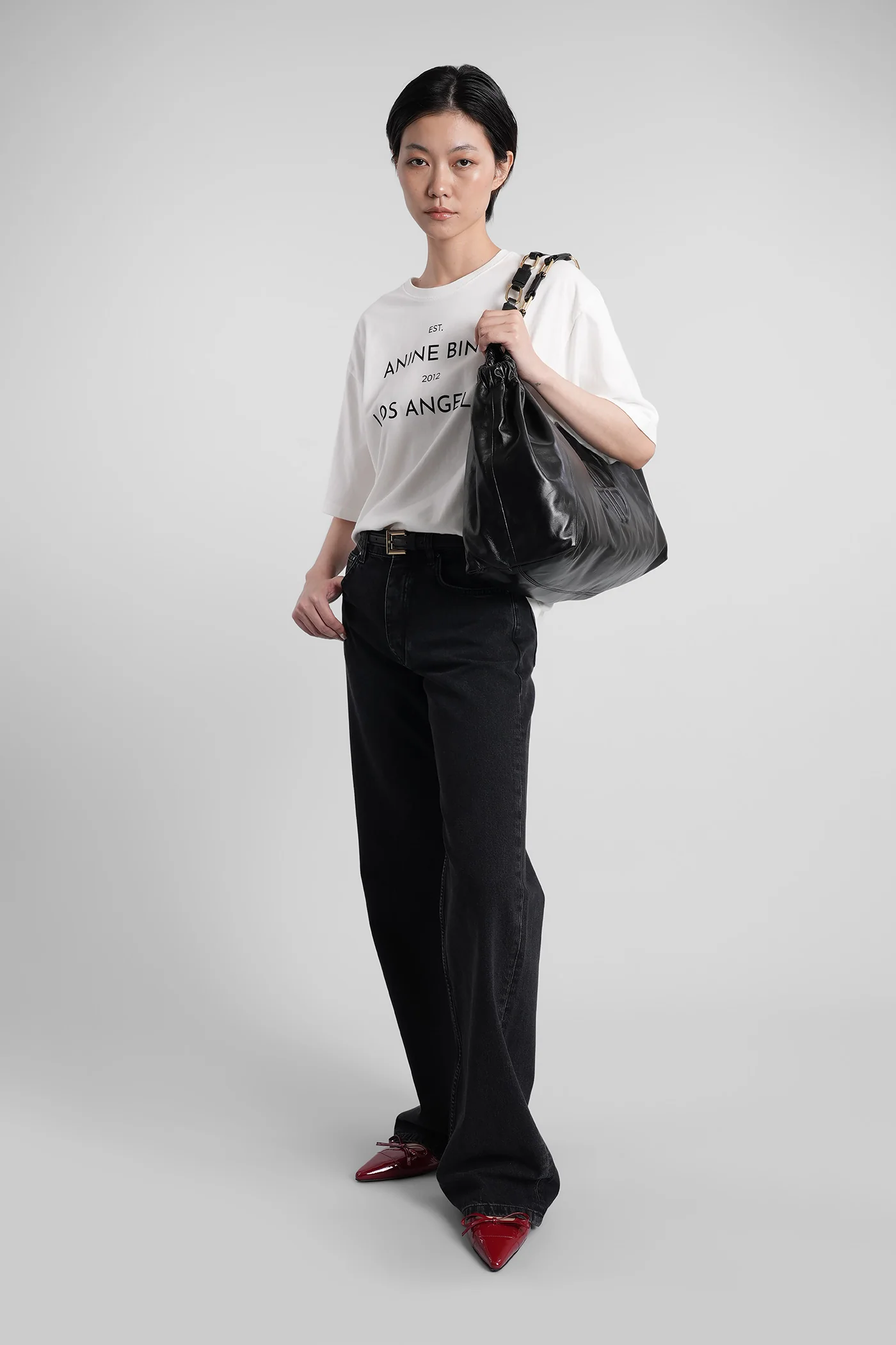 Hugh Jeans in black cotton - Image 2