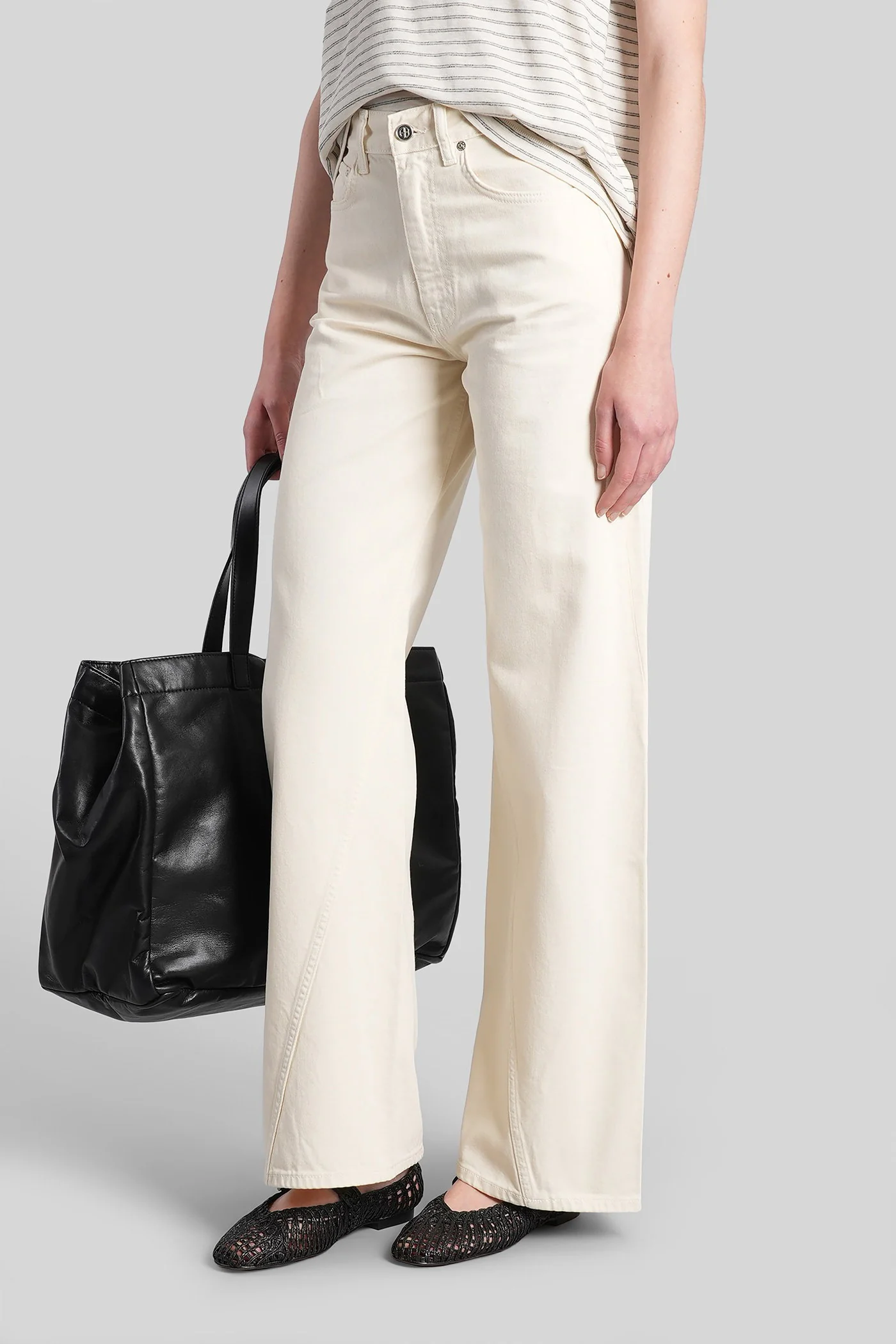 Jeans in beige denim - Image 4