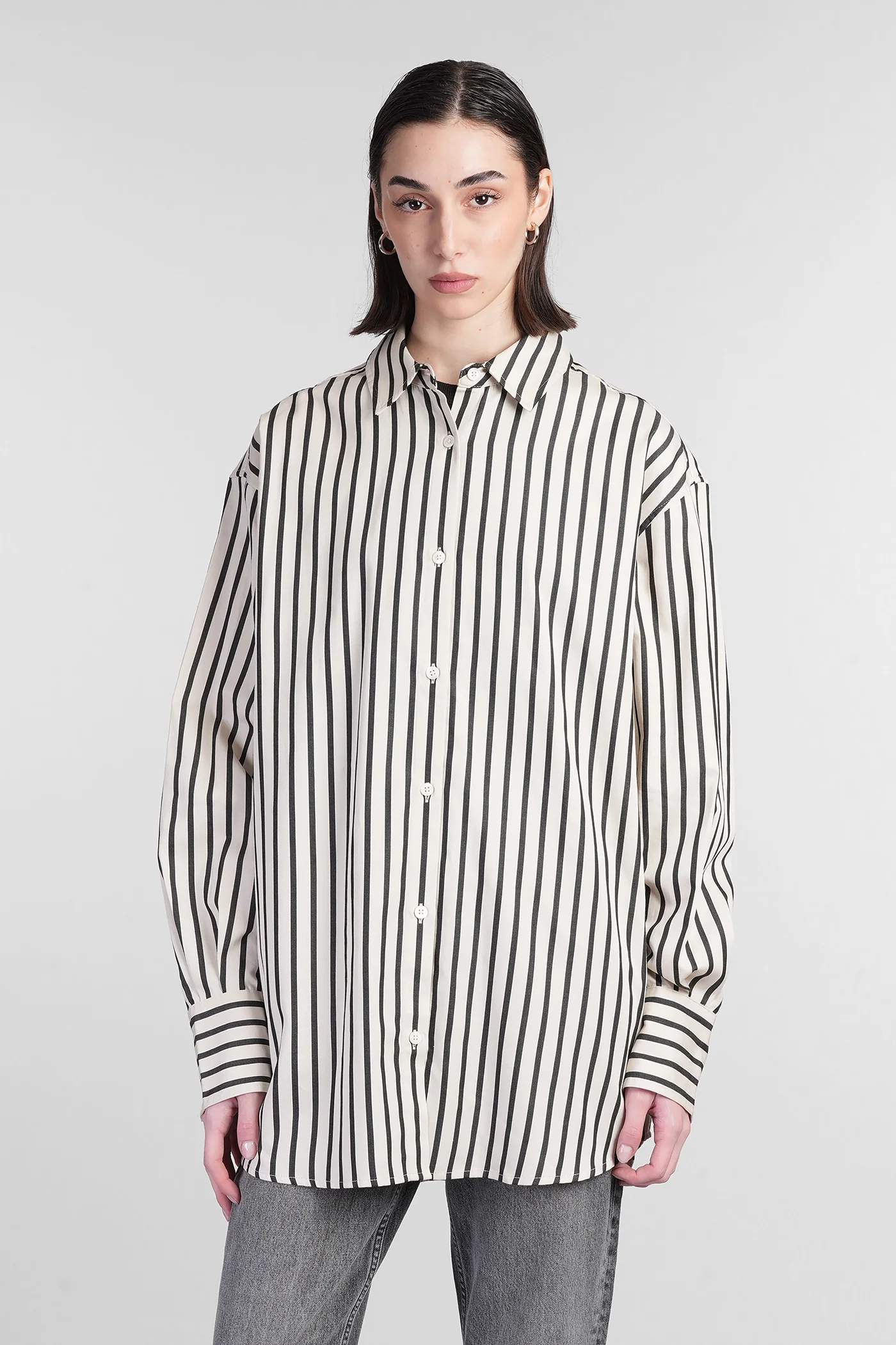 Plaza Shirt in beige cotton