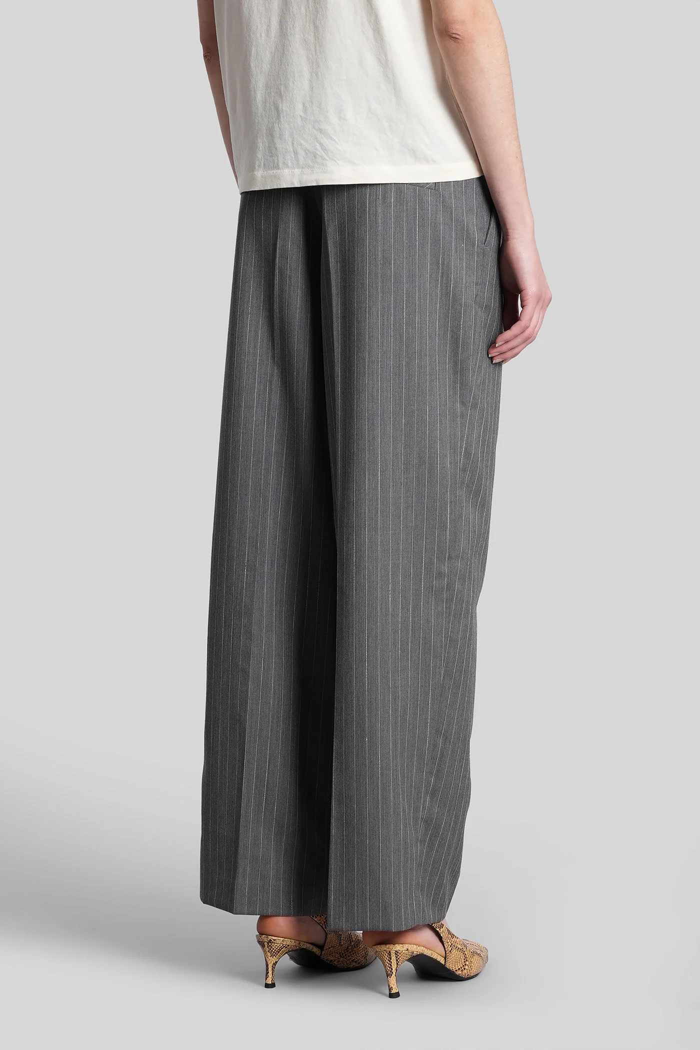 Trent Pants in grey wool - Image 3