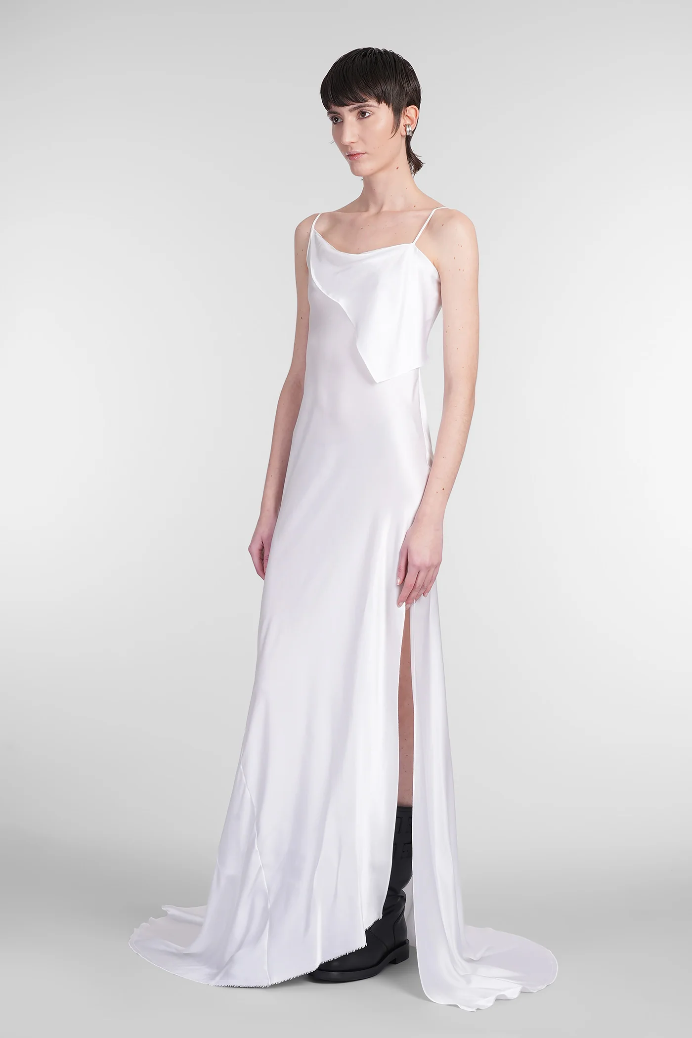 Aaricia Long dress in white silk - Image 4