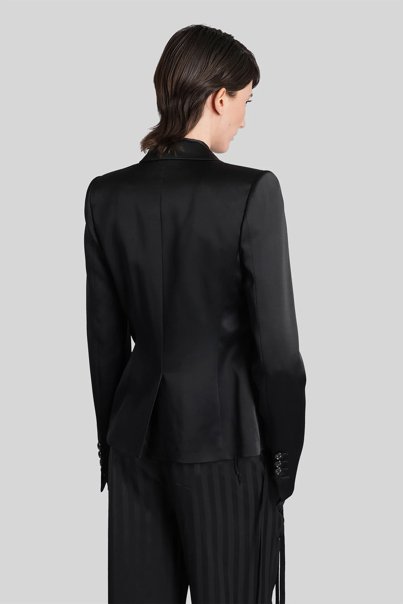 Aggy Blazer in black acetate - Image 3