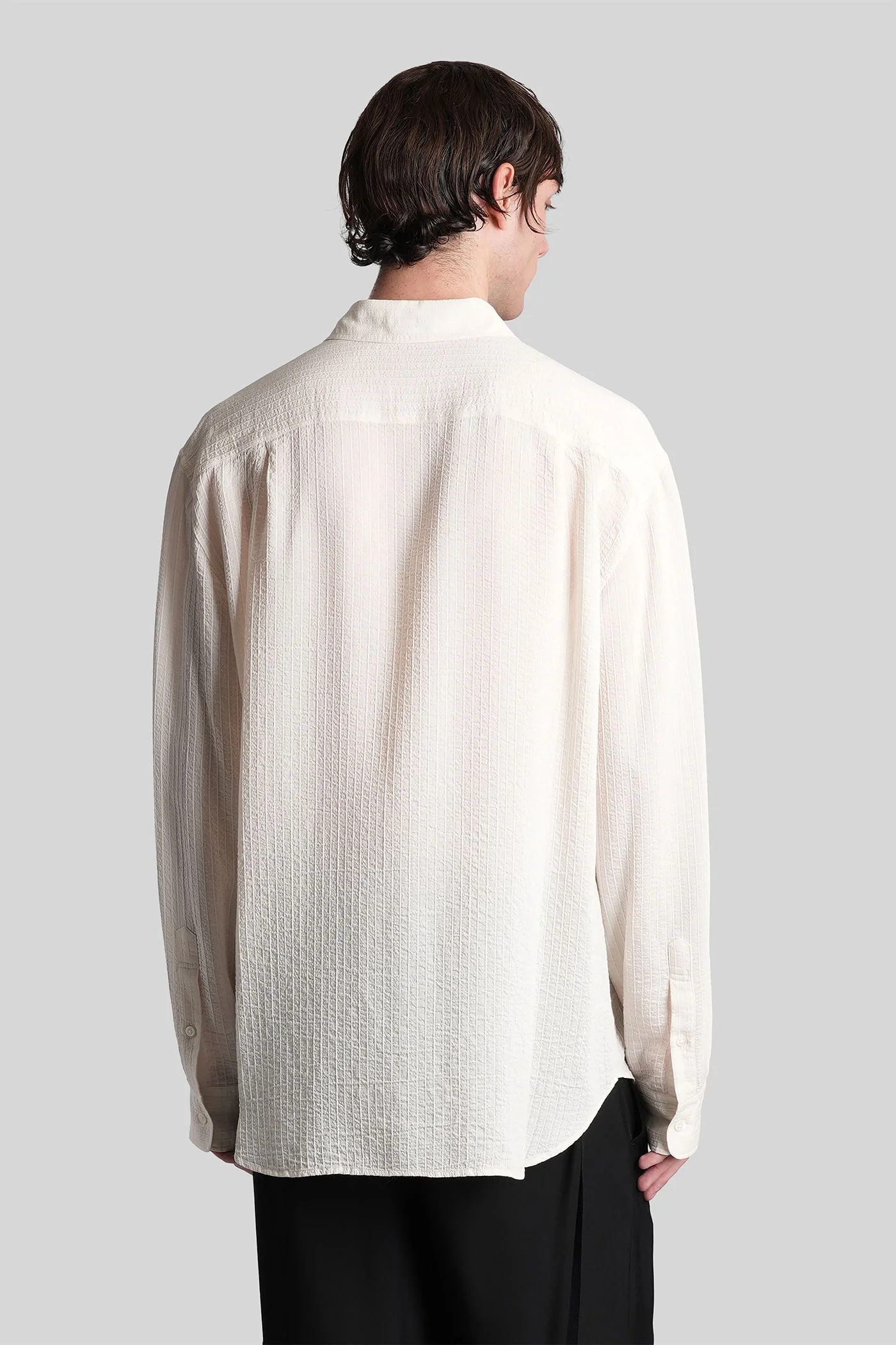 Andre Shirt in beige viscose - Image 3