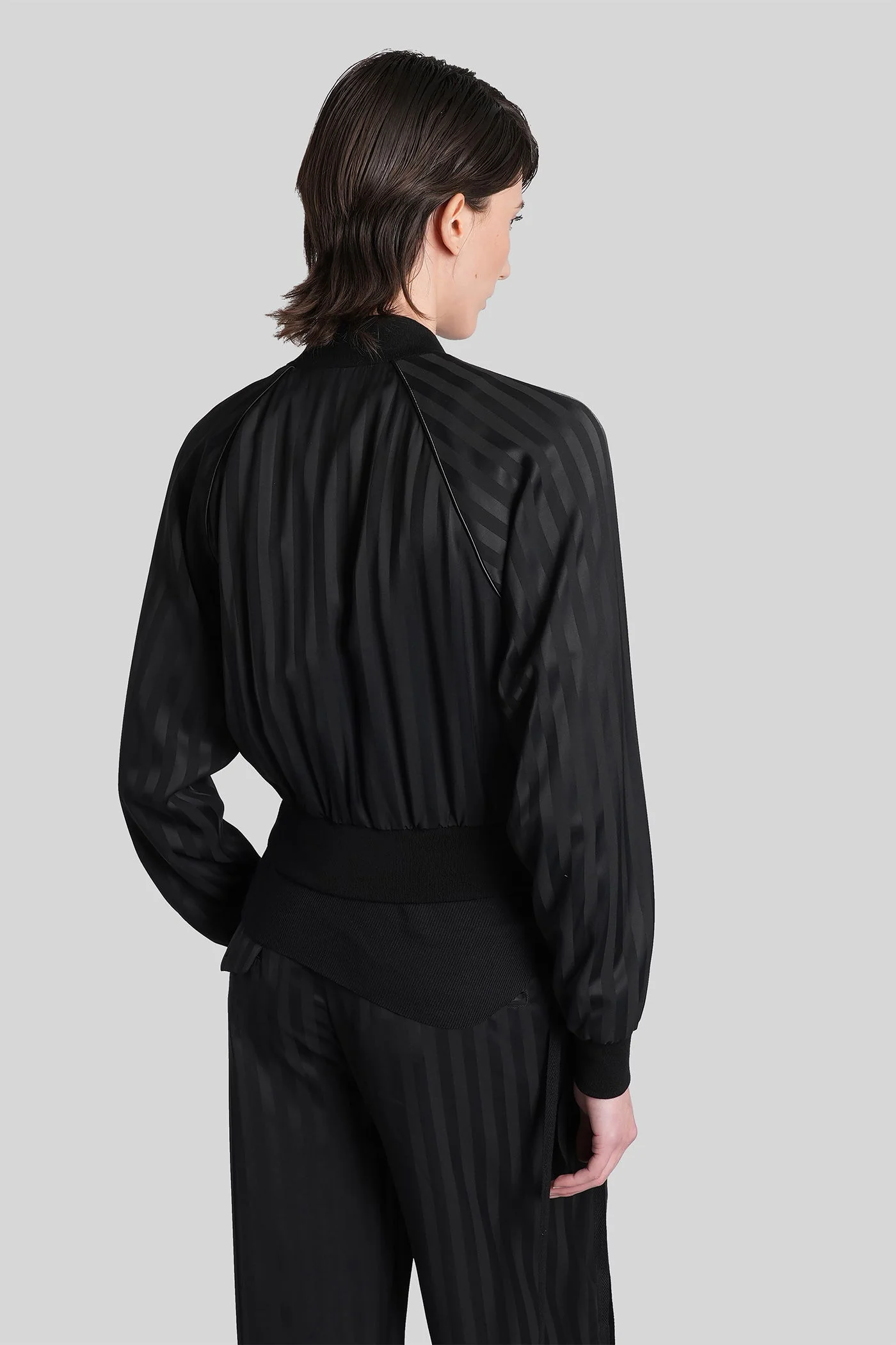 Arya Bomber Jacket in black viscose - Image 3