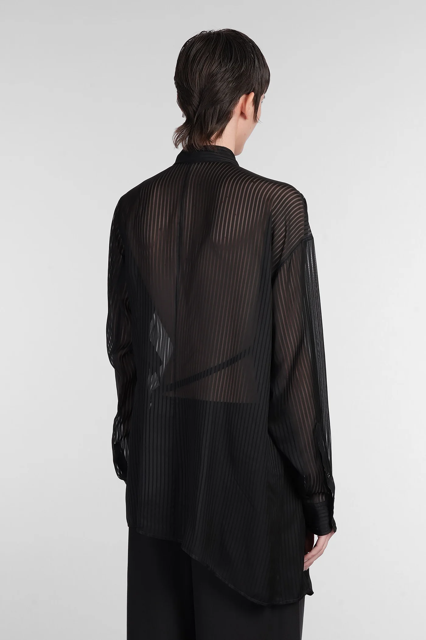 Daria Shirt in black viscose - Image 3