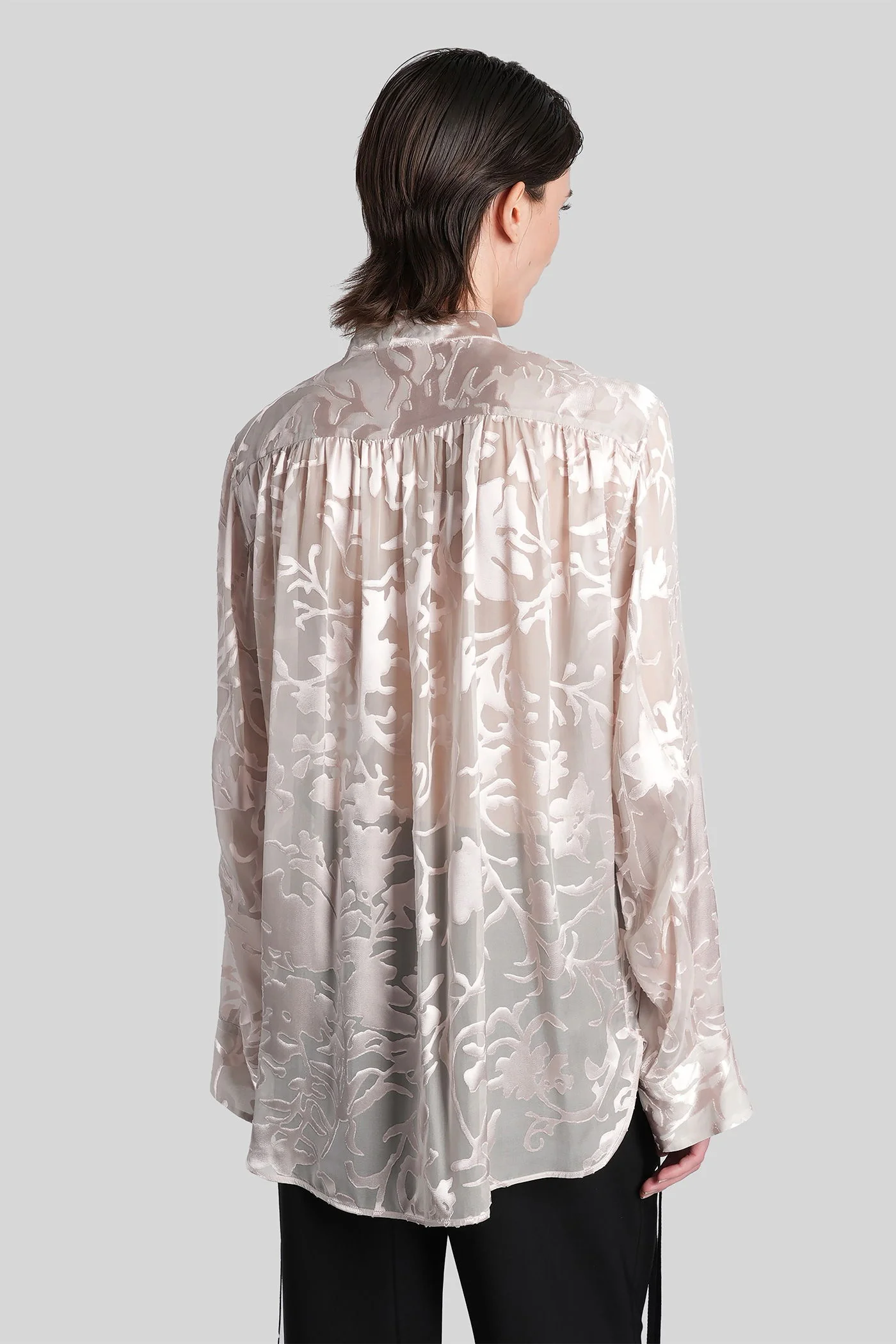 Dien Shirt in rose-pink viscose - Image 3