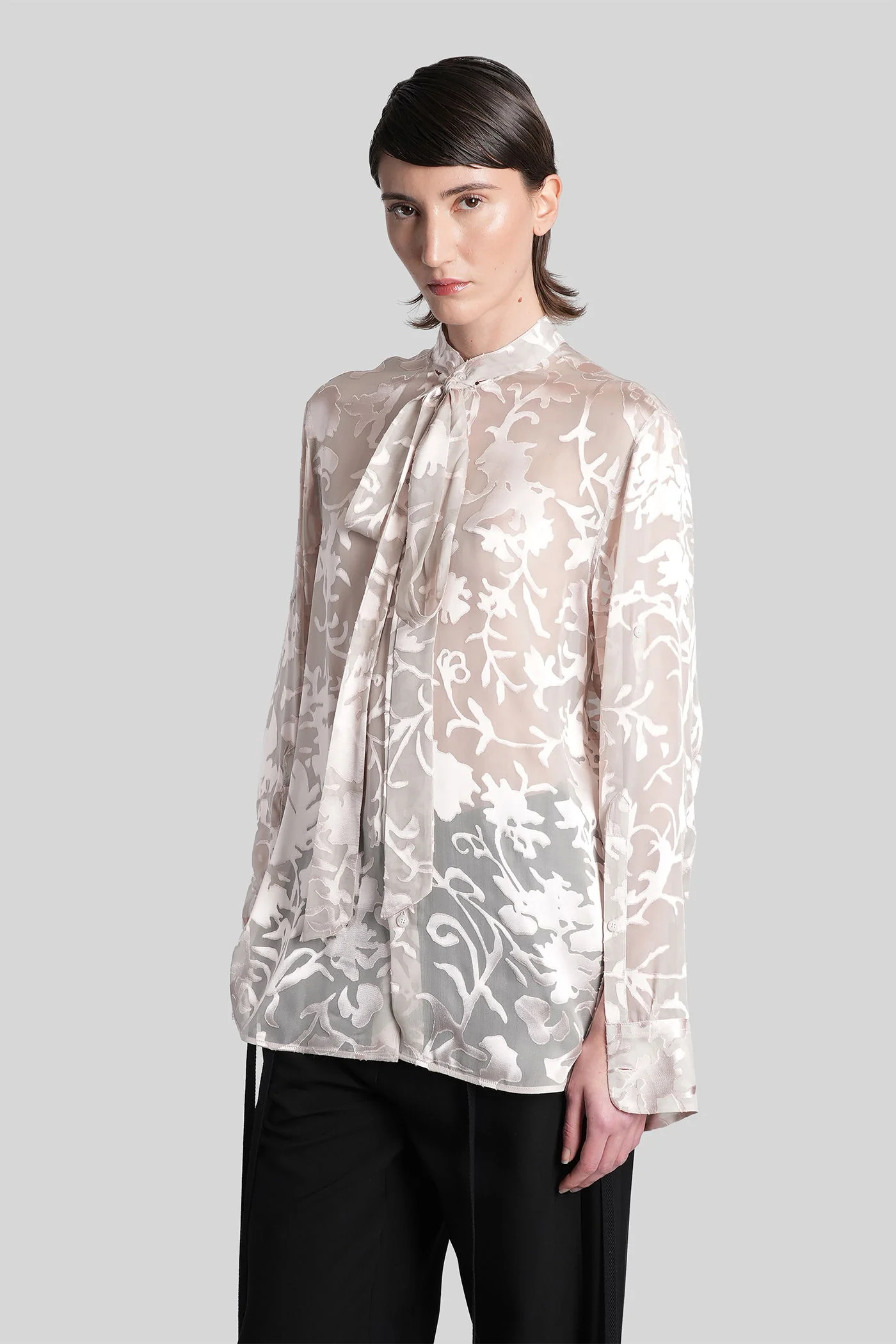 Dien Shirt in rose-pink viscose - Image 4