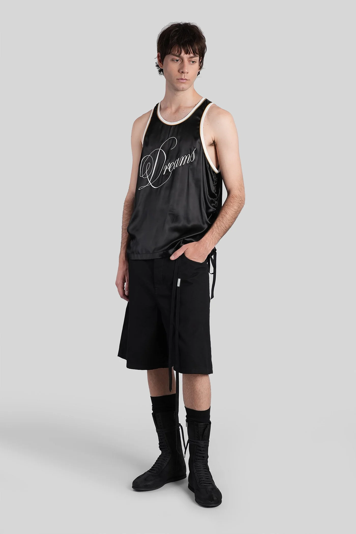 Endor tank Top in black viscose - Image 2