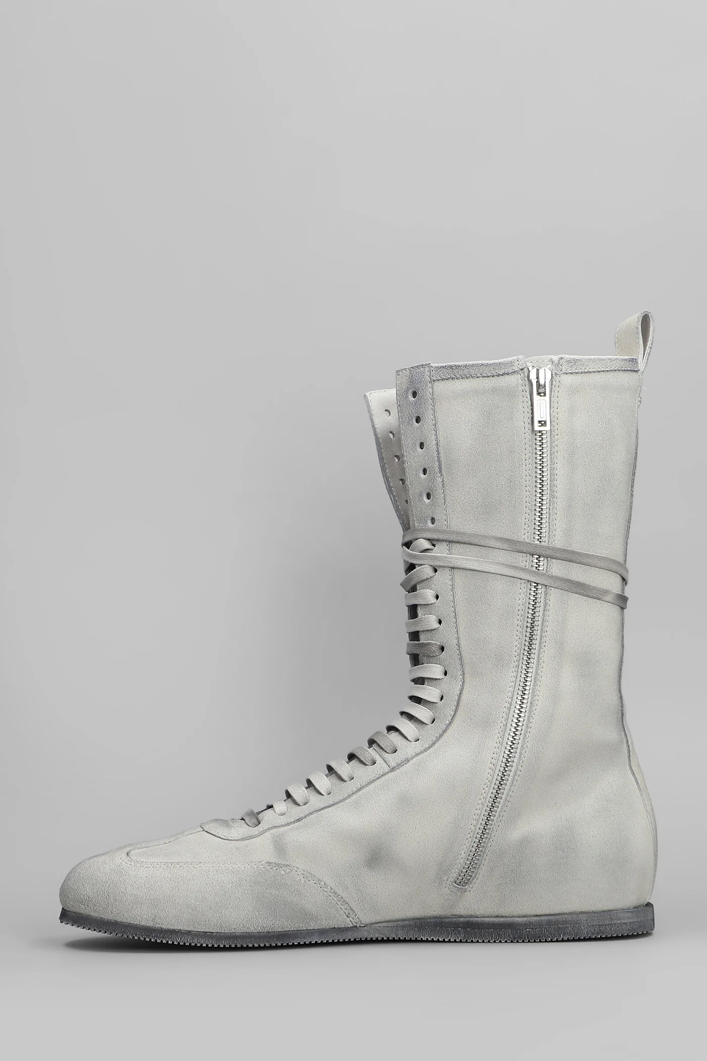 Fides Sneakers in grey leather - Image 3