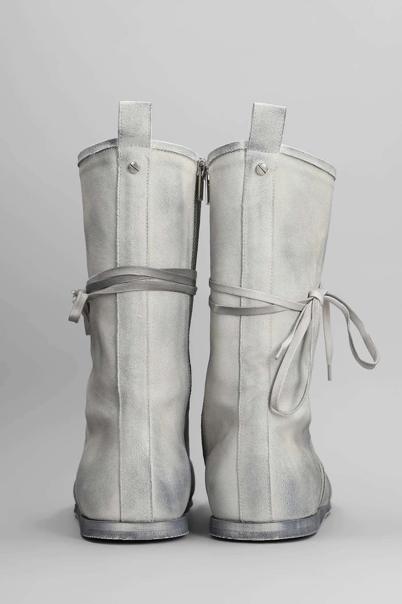 Fides Sneakers in grey leather - Image 4