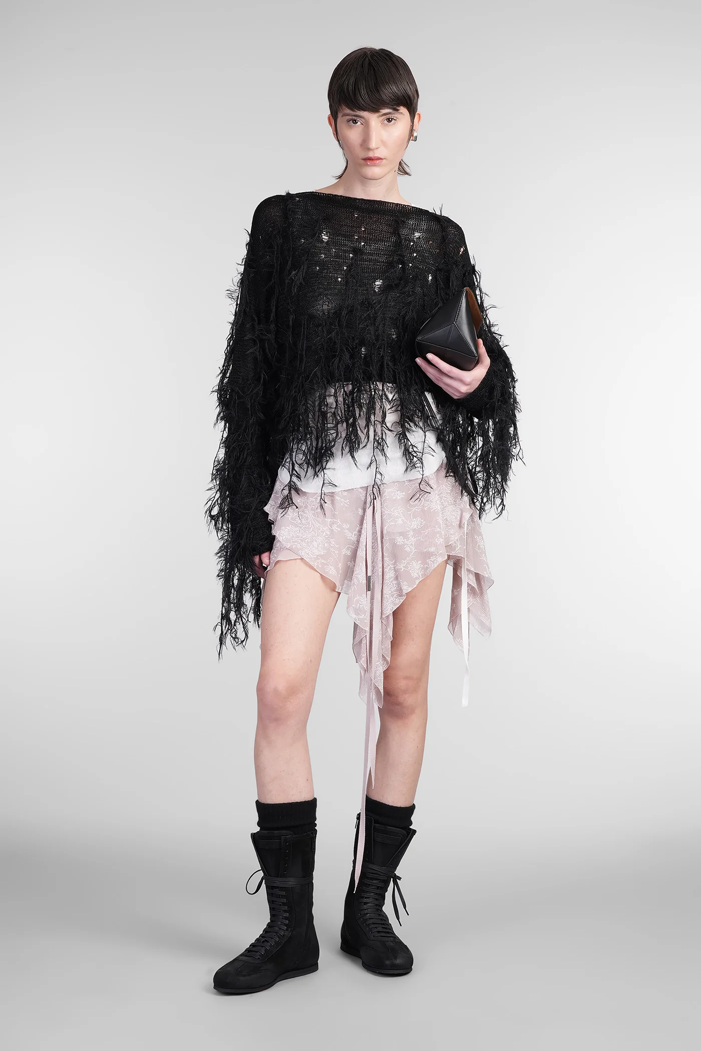 Knitwear in black viscose - Image 2