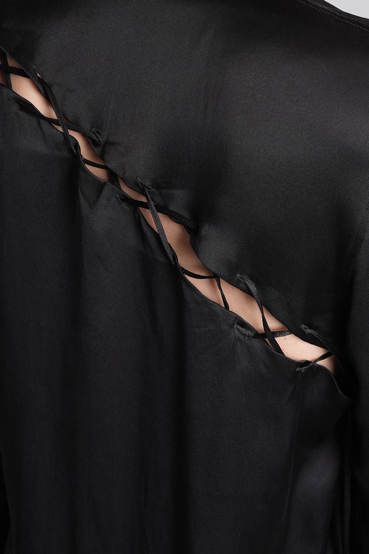 Lais Shirt in black silk - Image 5