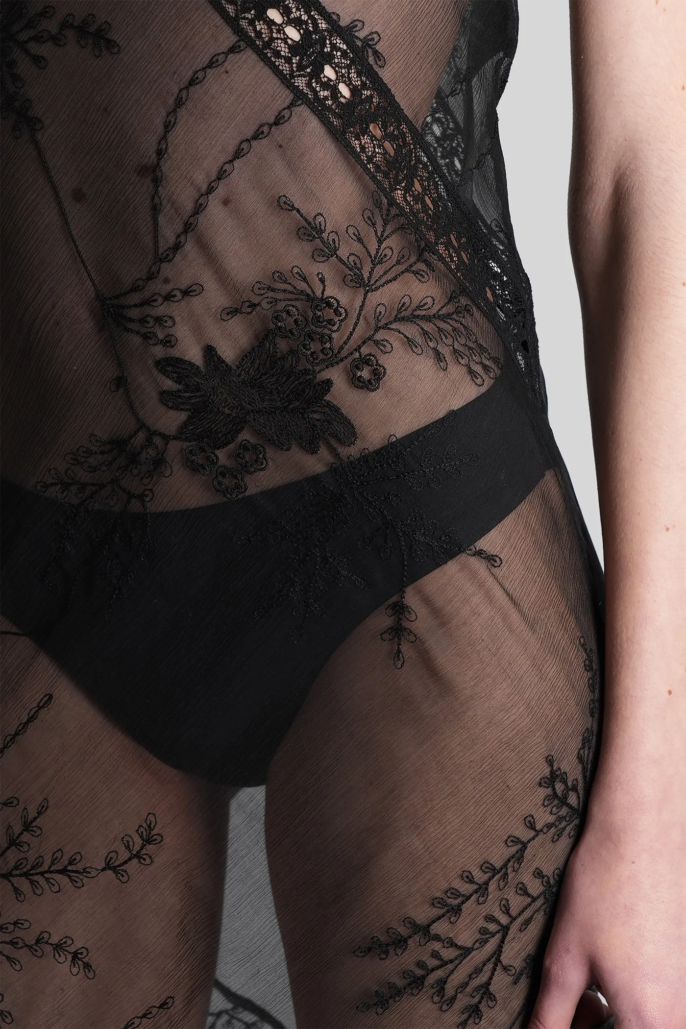 Lala Long dress in black silk - Image 5
