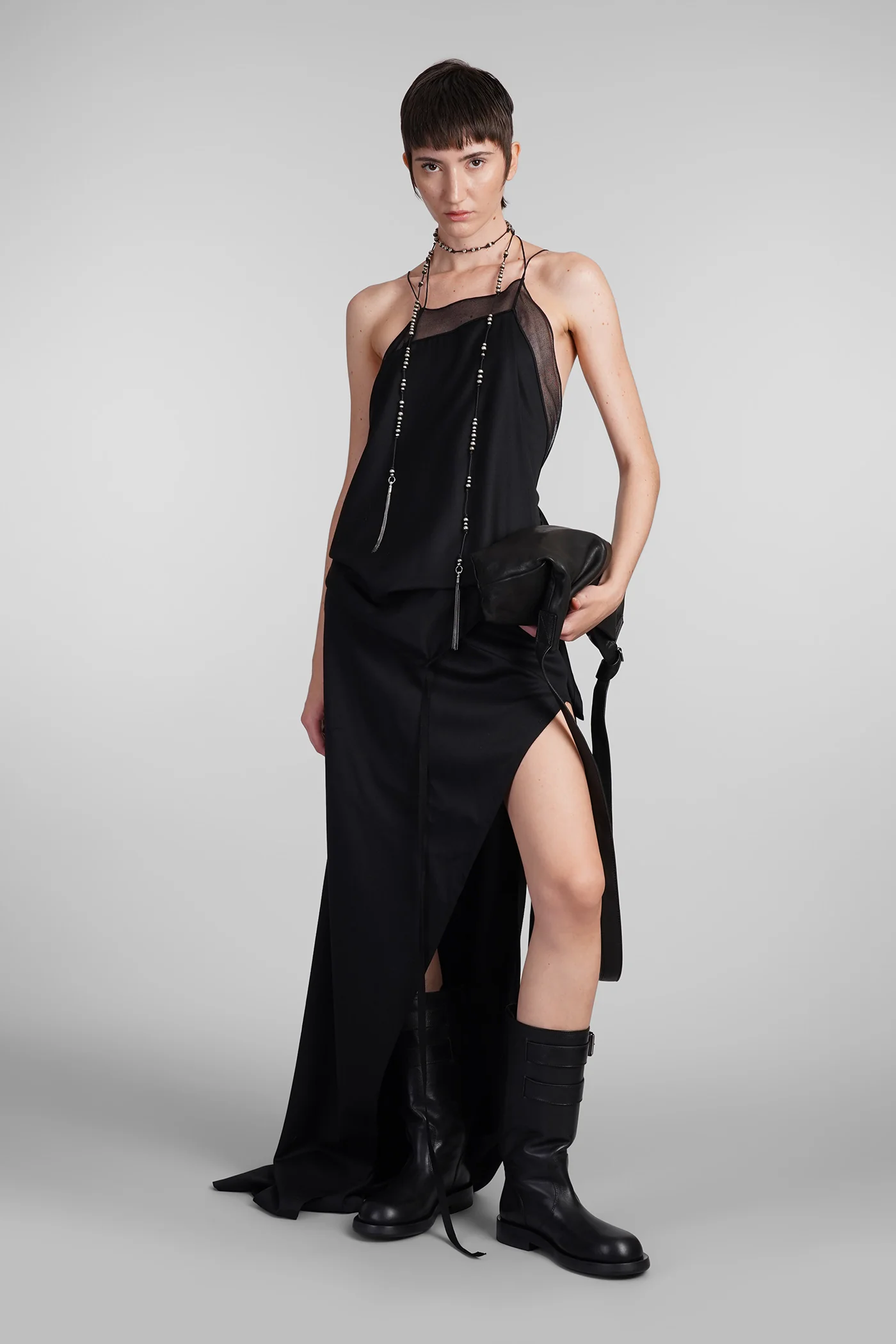 Lief Dress woman in black wool - Image 2