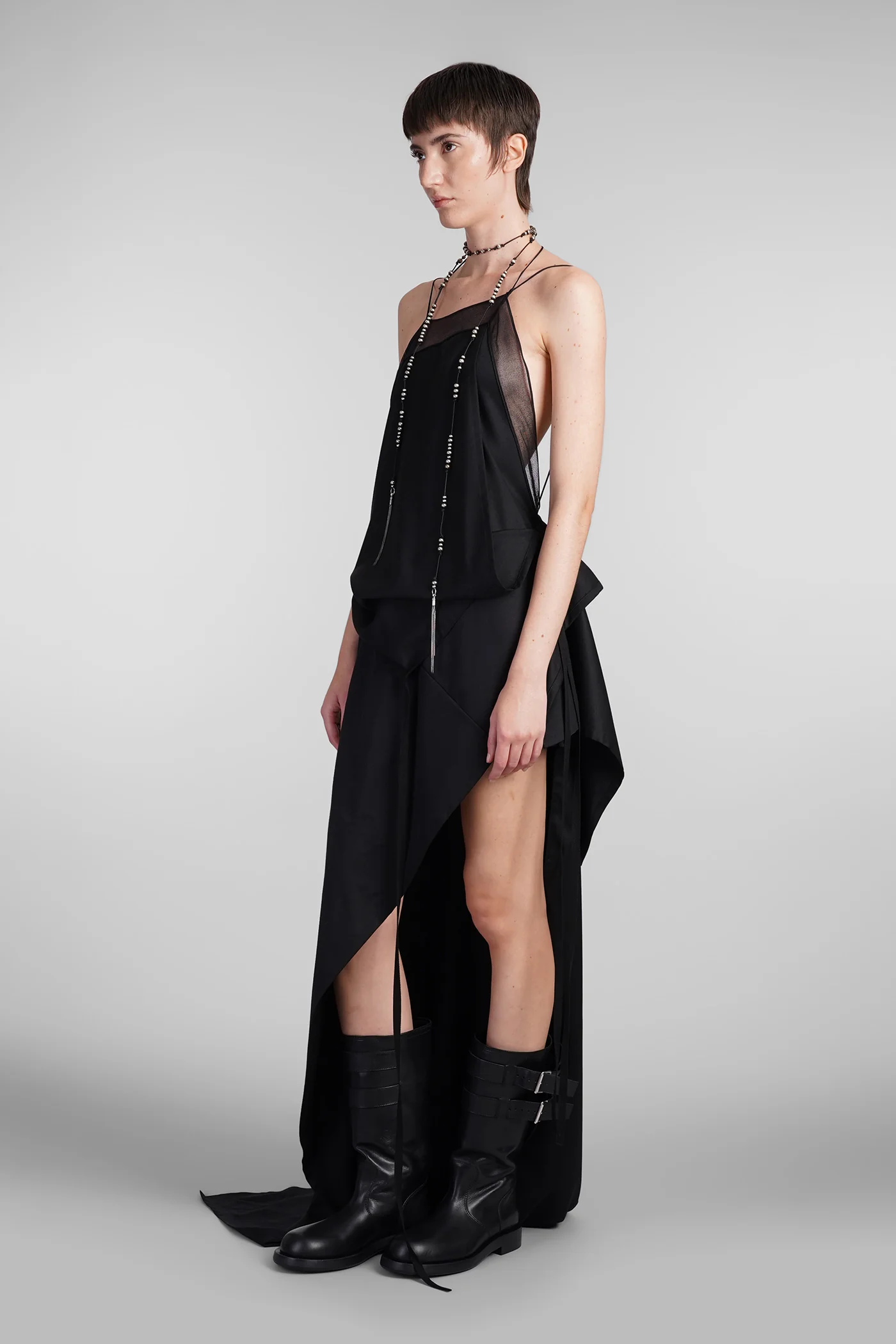 Lief Dress woman in black wool - Image 4