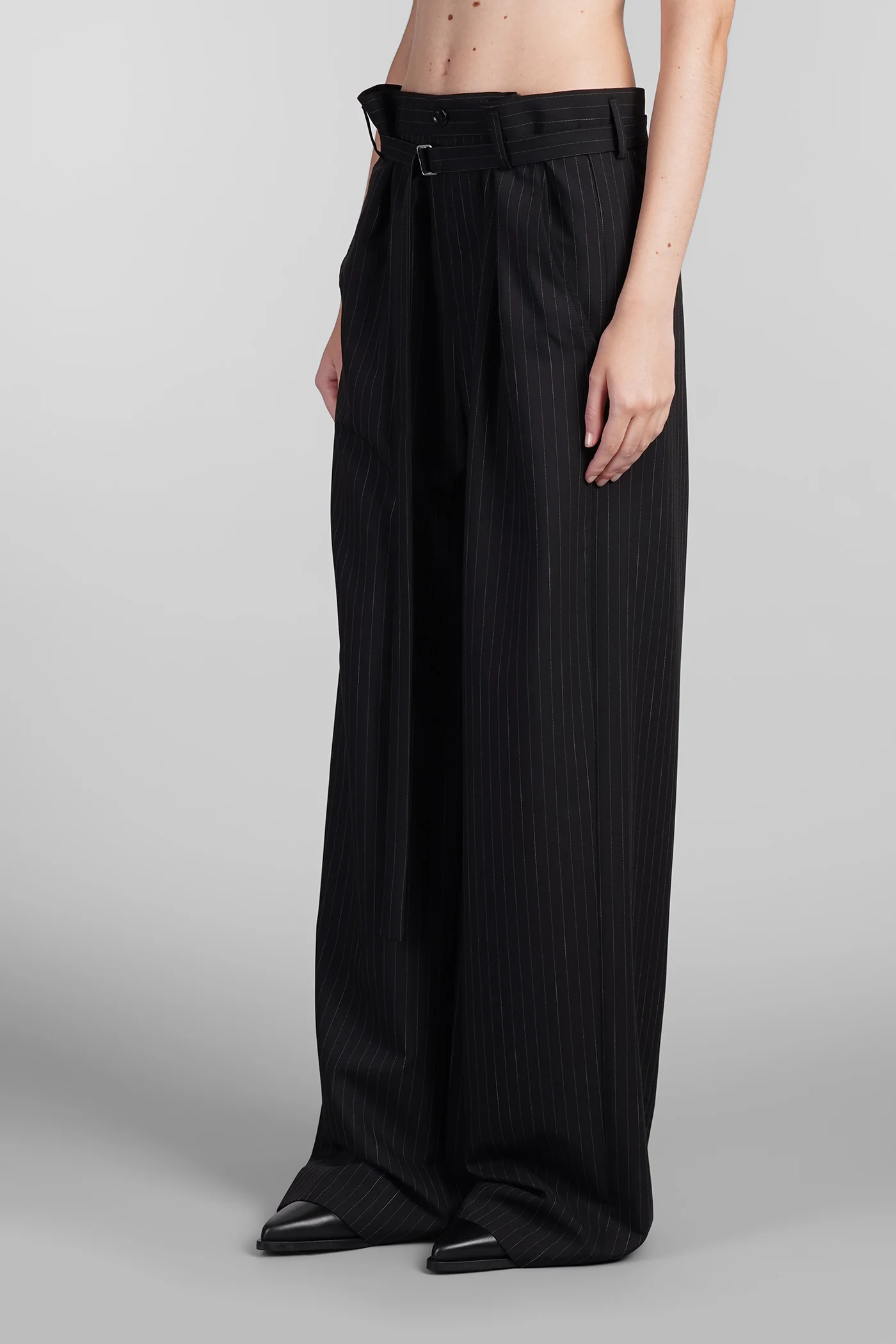 Linna Pants in black wool - Image 4