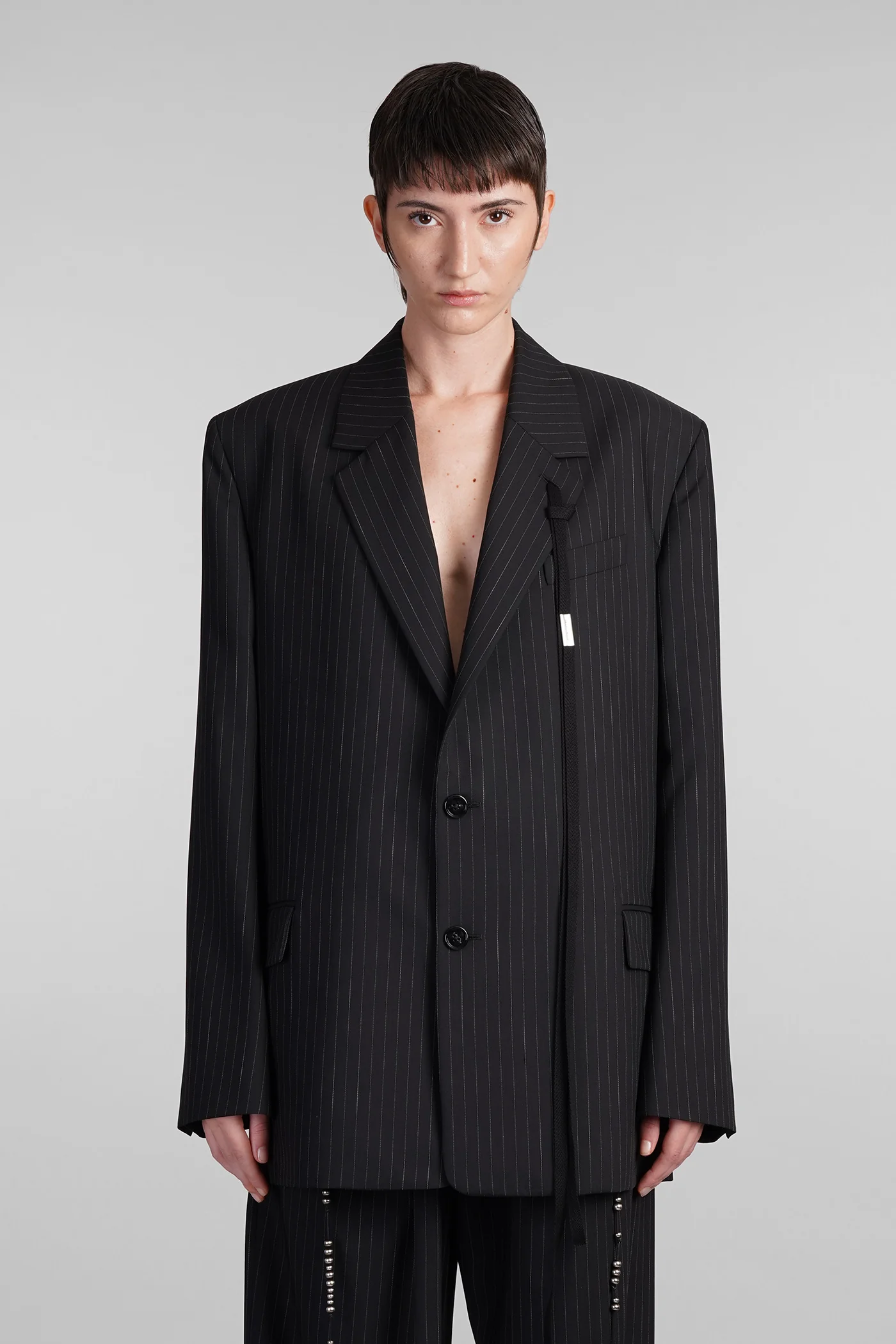 Lizzie Blazer in black wool