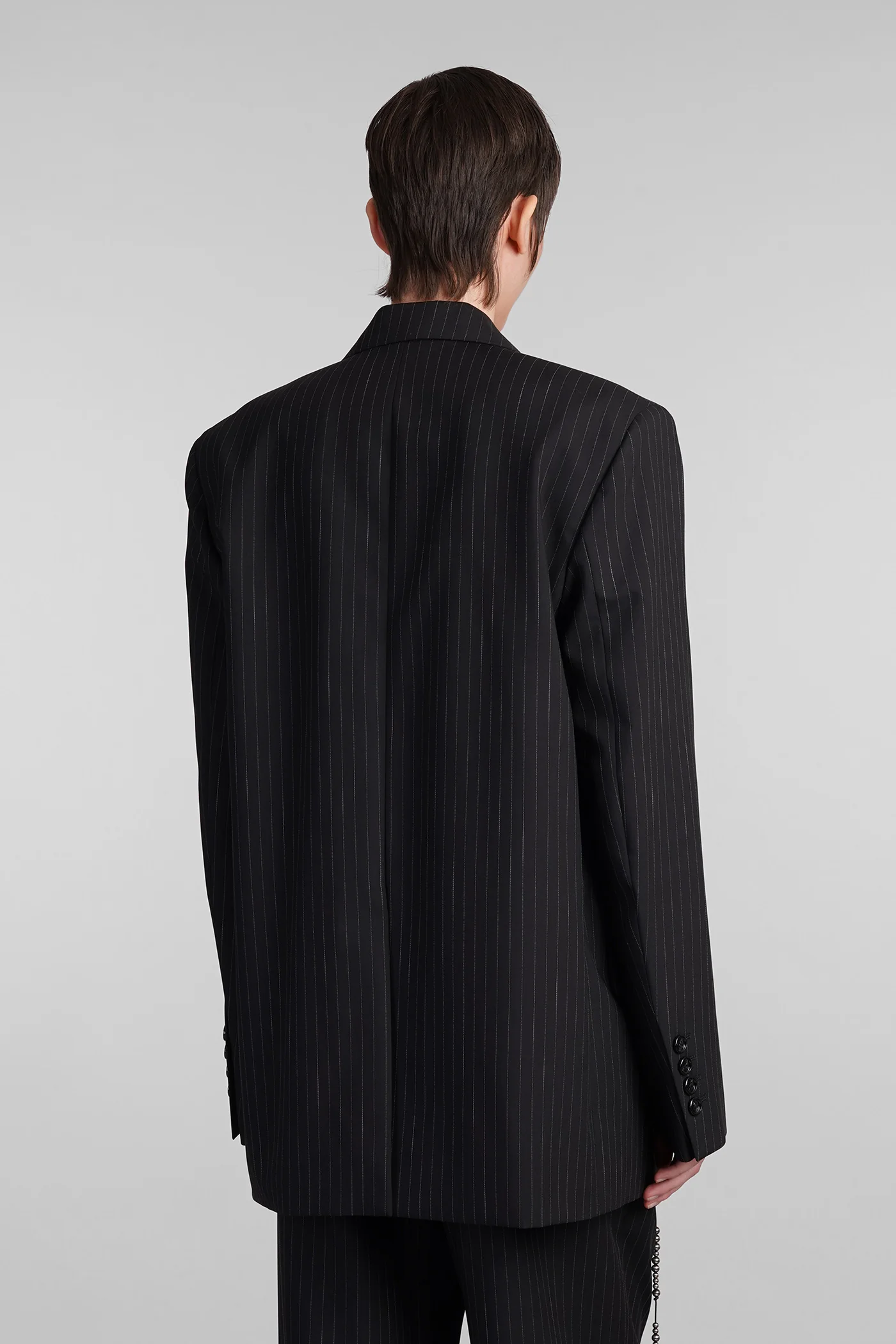 Lizzie Blazer in black wool - Image 3