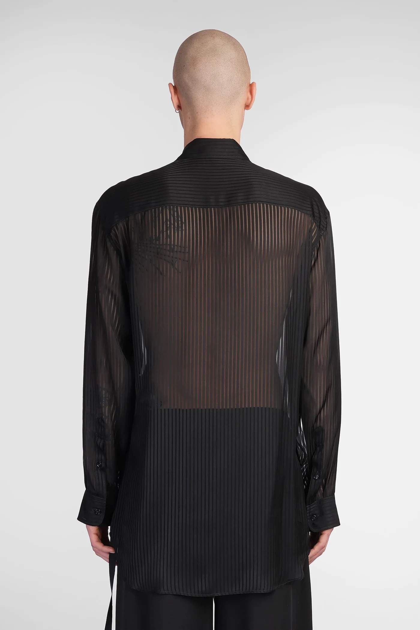 Mark Shirt in black viscose - Image 13