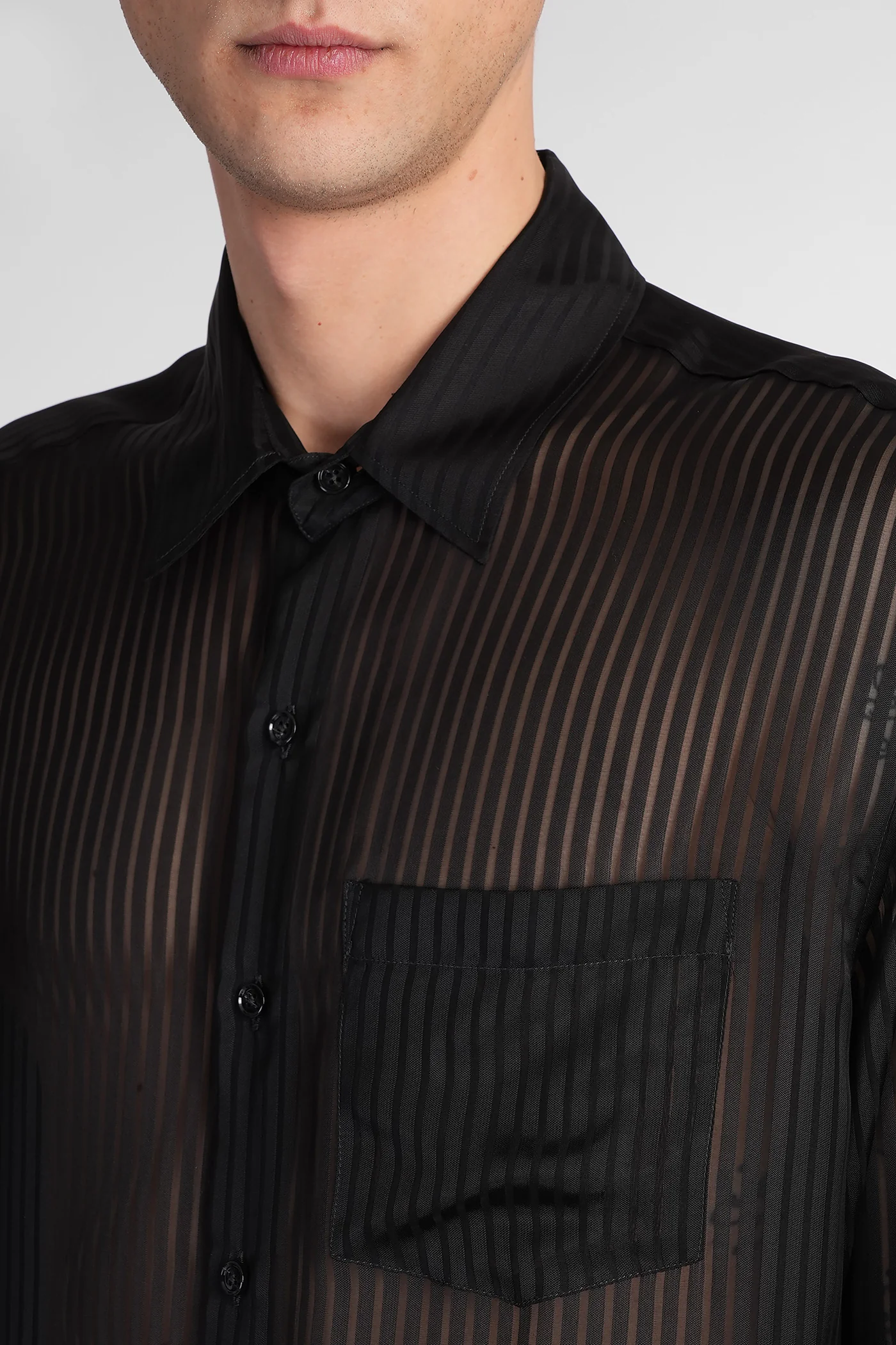 Mark Shirt in black viscose - Image 5