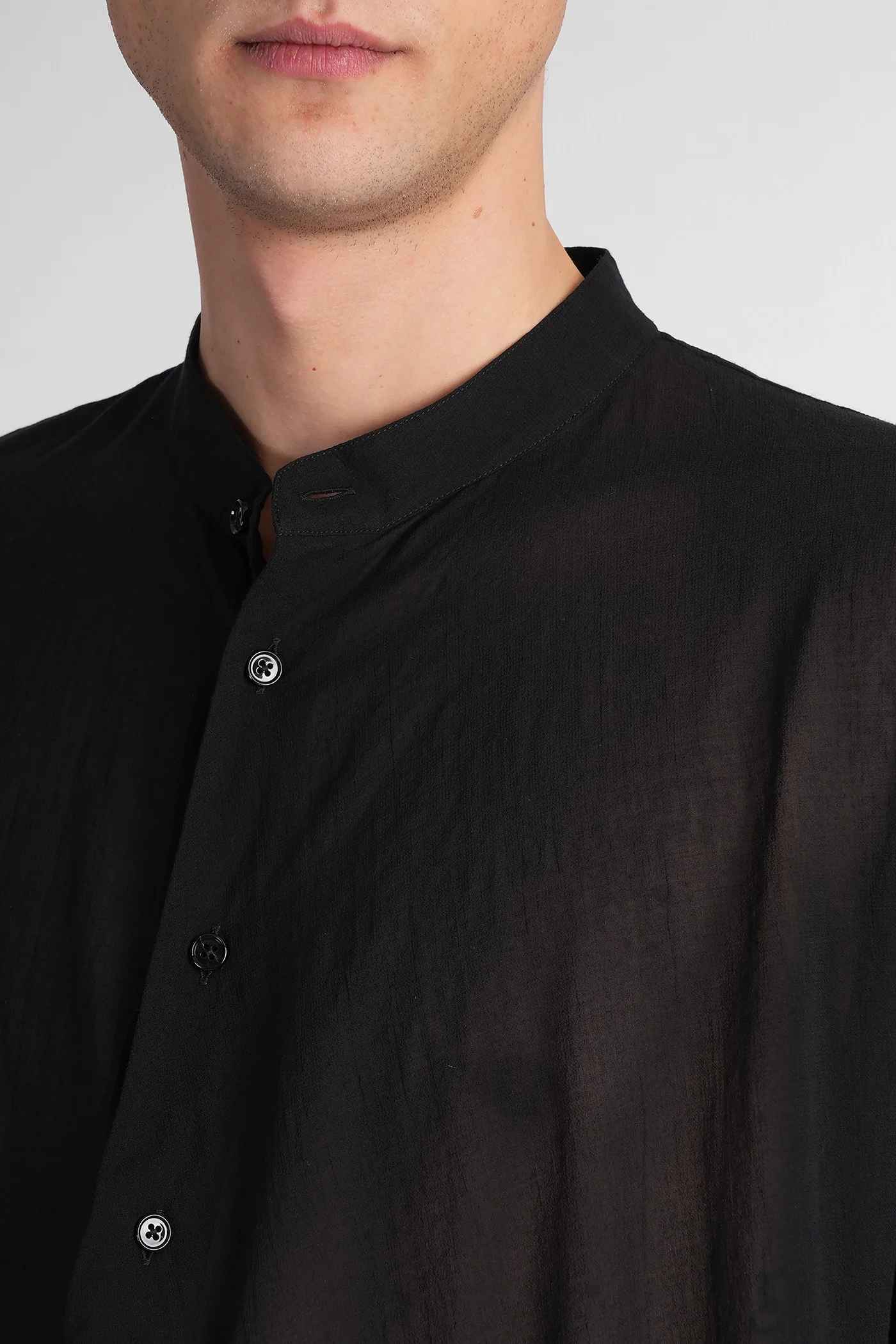 Quemby Shirt in black cotton - Image 5