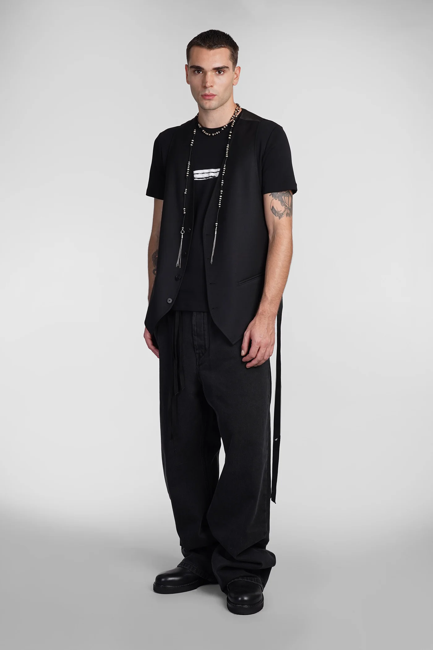T-Shirt in black cotton - Image 2