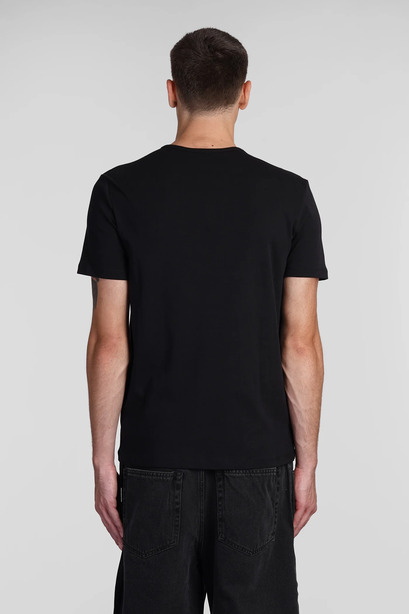 T-Shirt in black cotton - Image 3