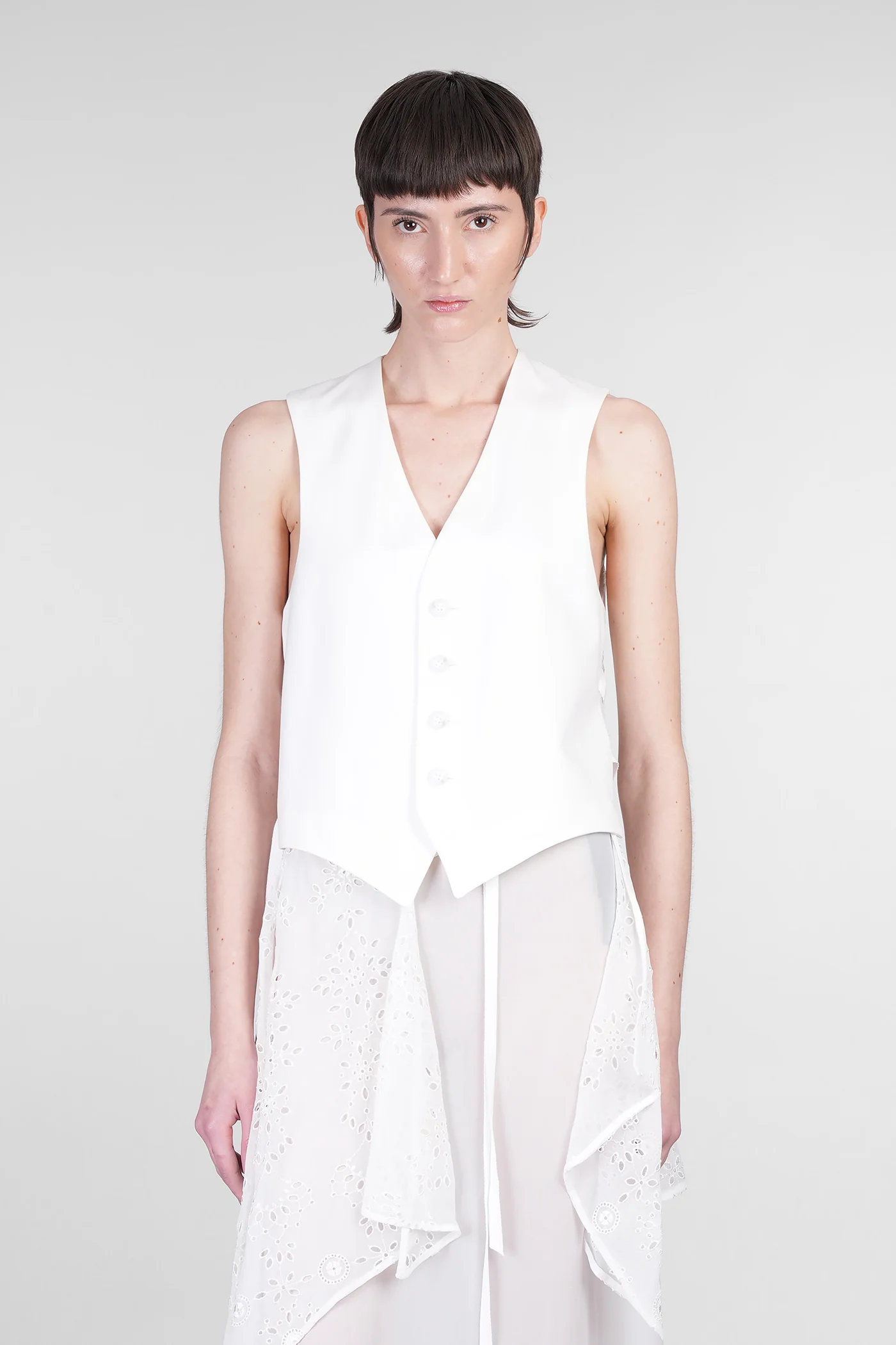 Tiuku Vest in white viscose